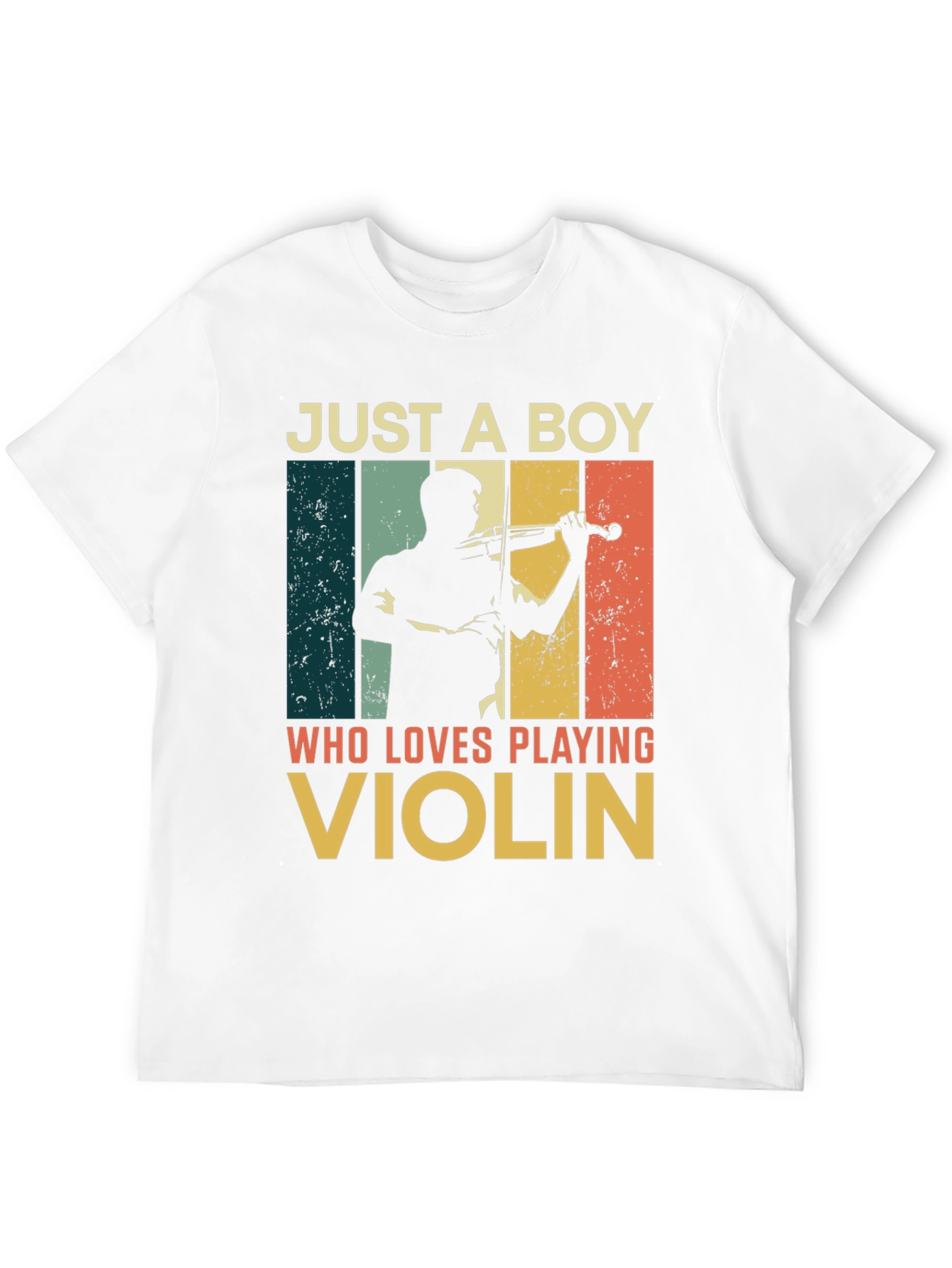 Black Just a Boy Who Loves Playing Violin T-Shirt view 12