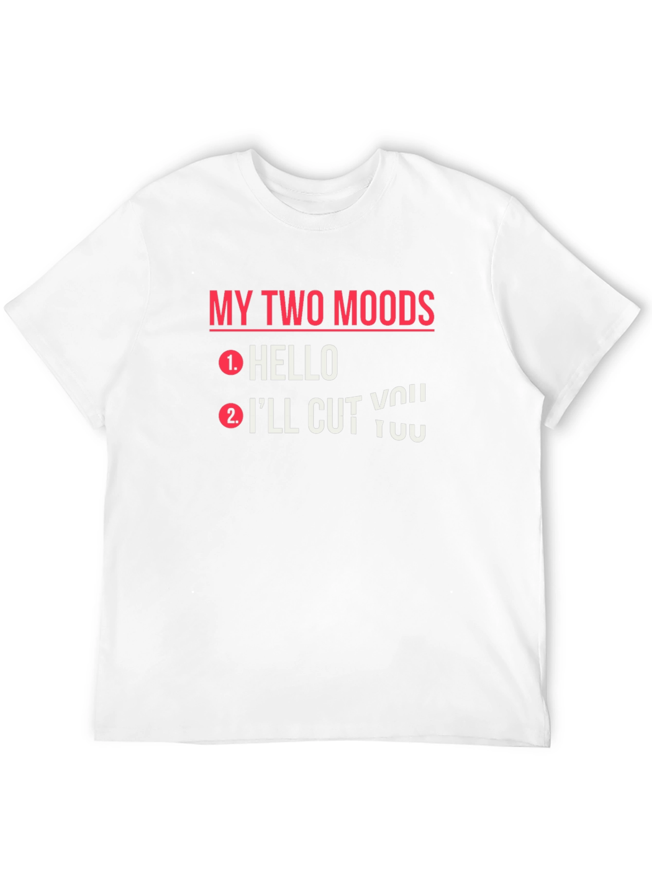 Black My Two Moods Graphic T-Shirt Funny Novelty Tee view 12