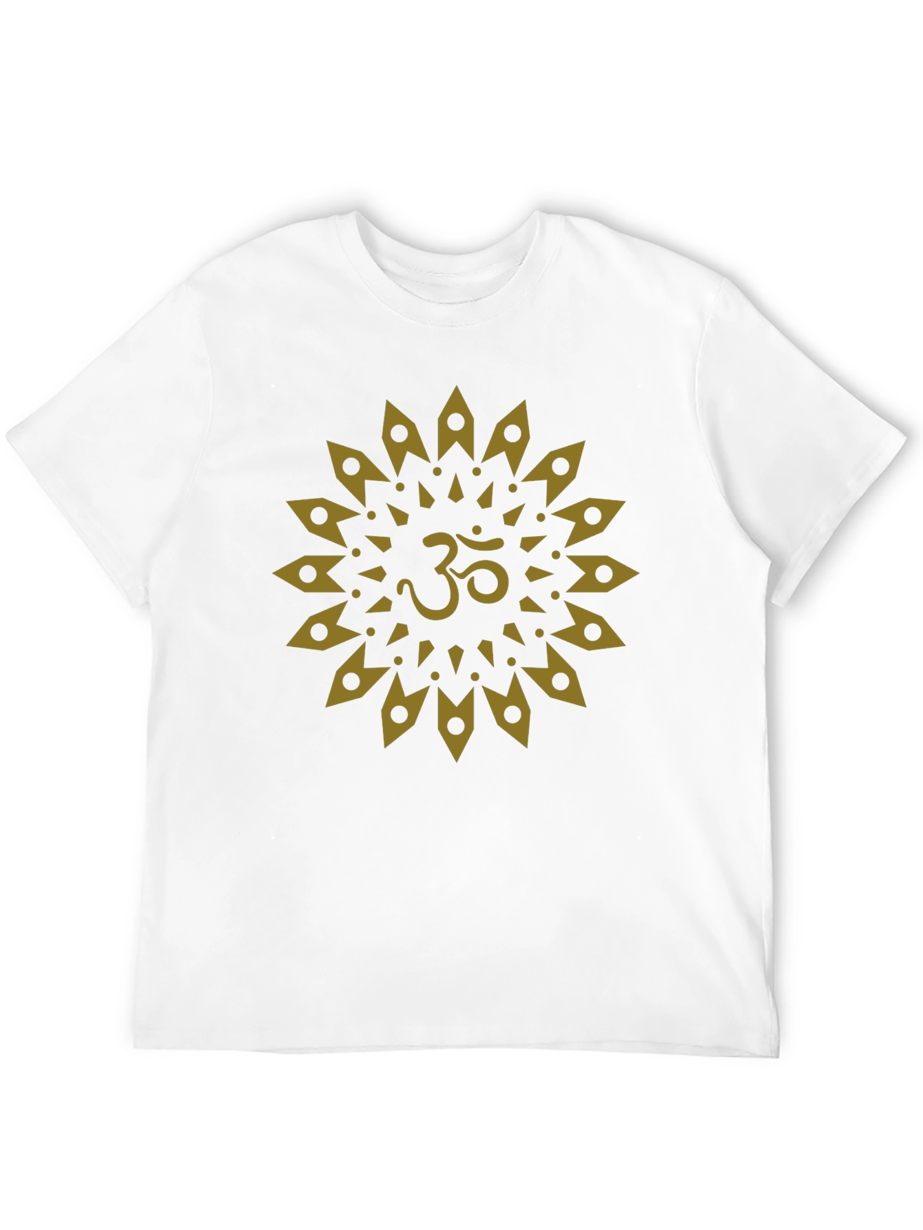 Black Om Mandala Graphic Tee - Black Cotton T-Shirt view 12