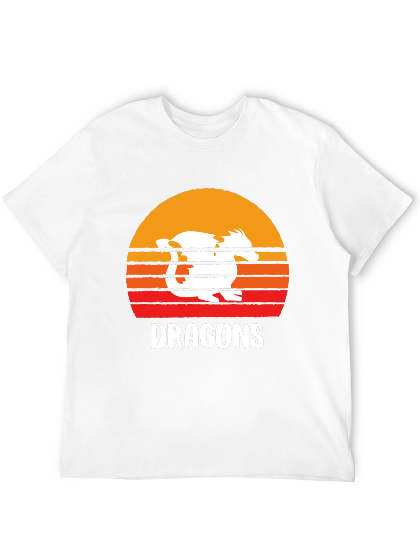 Retro Dragons Sunset Graphic T-Shirt - 12