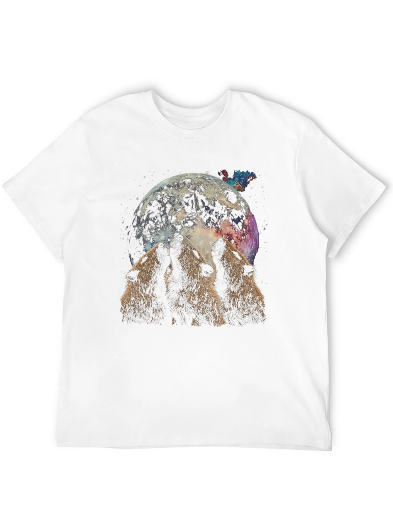 Black Wolf Moon Graphic T-Shirt view 12