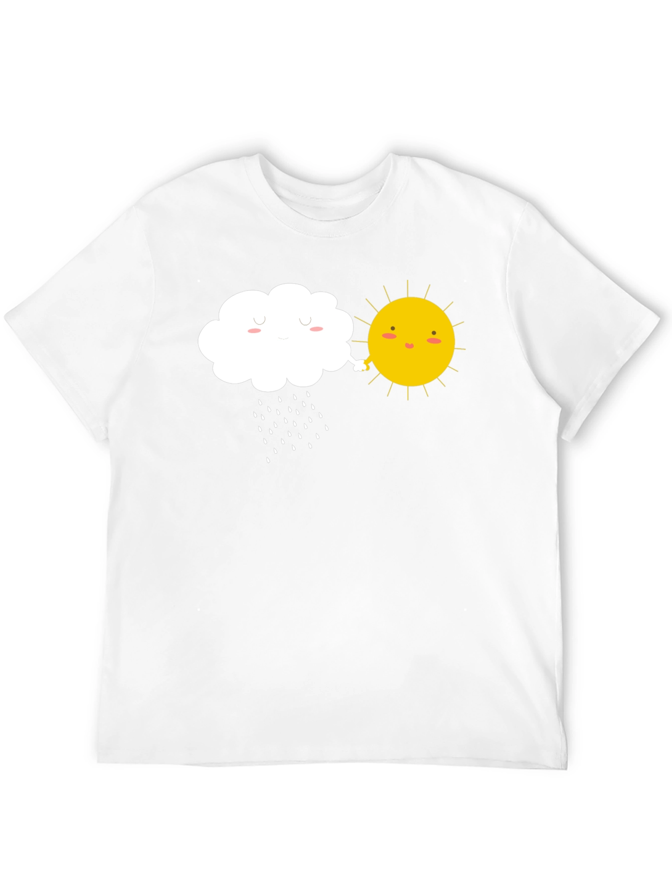 Black Cute Sun and Cloud Graphic Tee view 12