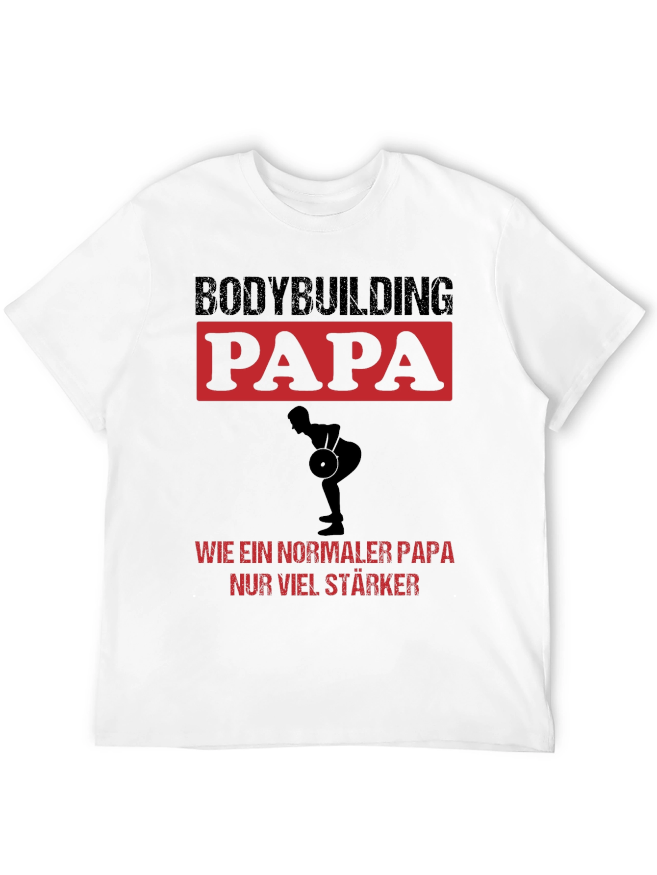 Black Bodybuilding Papa T-Shirt - Strong Dad Tee view 12