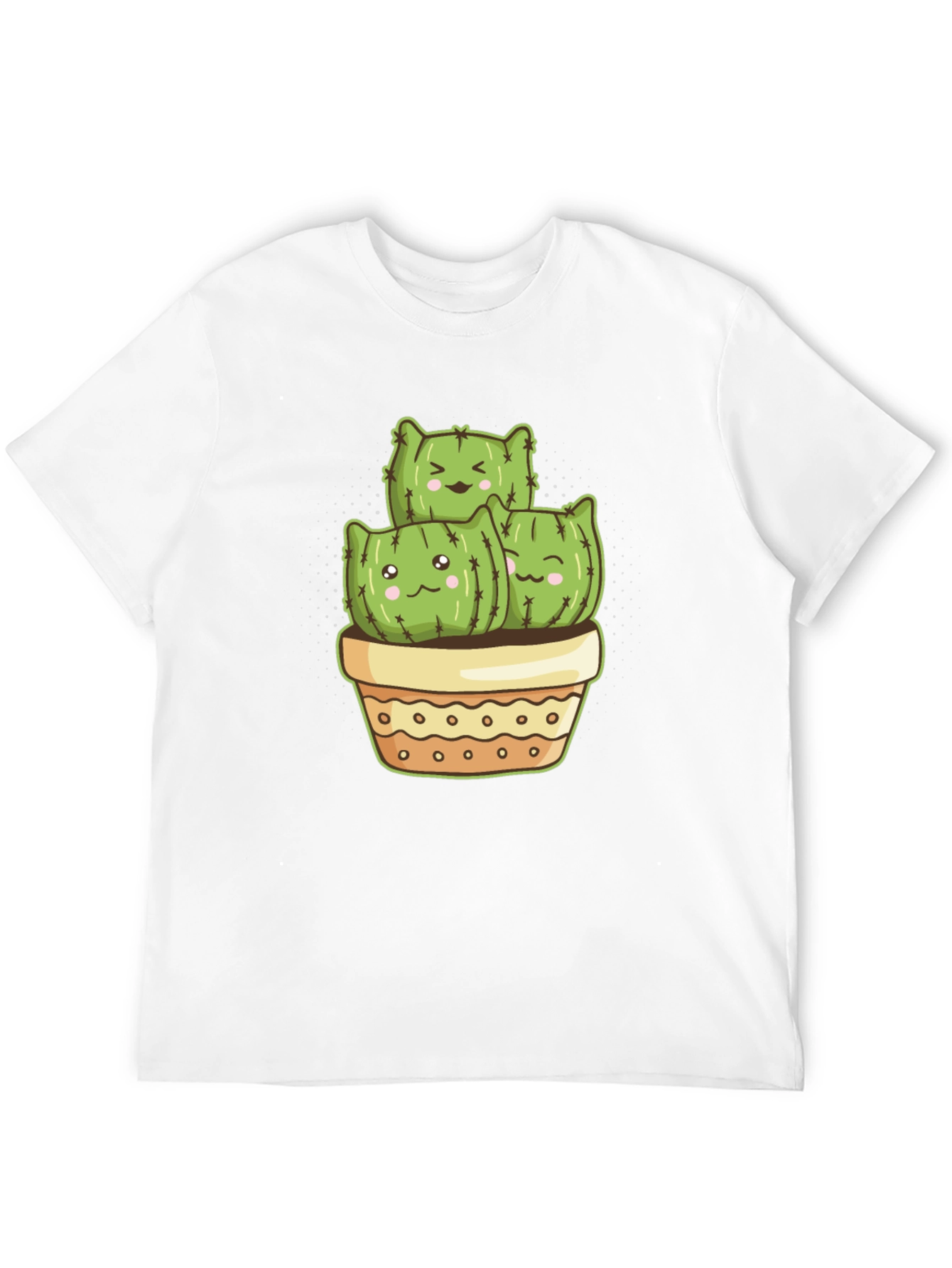 Black Cute Cactus Crew T-Shirt view 12