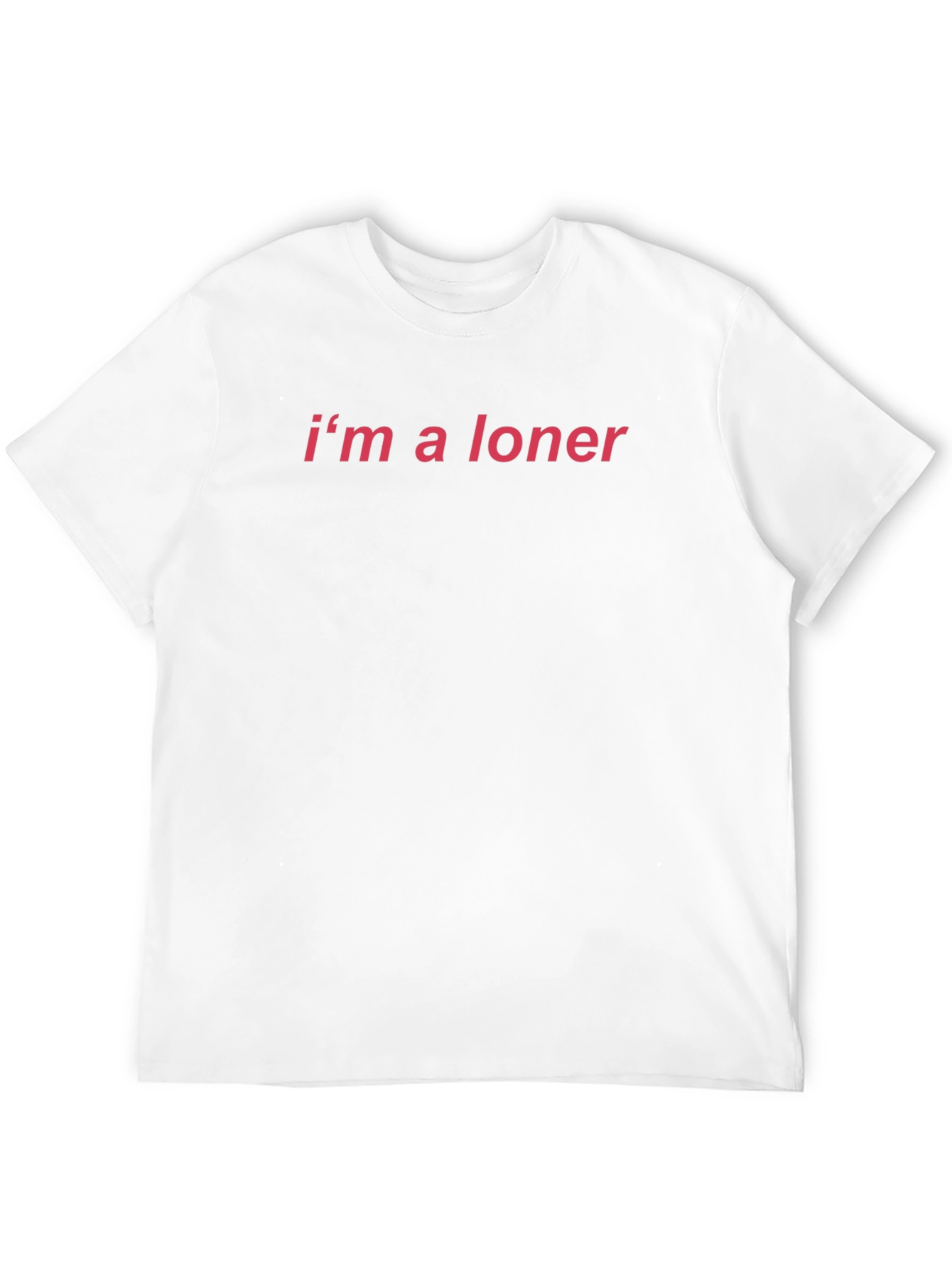 Black I'm a Loner Graphic Tee - Black Cotton Casual Wear view 12