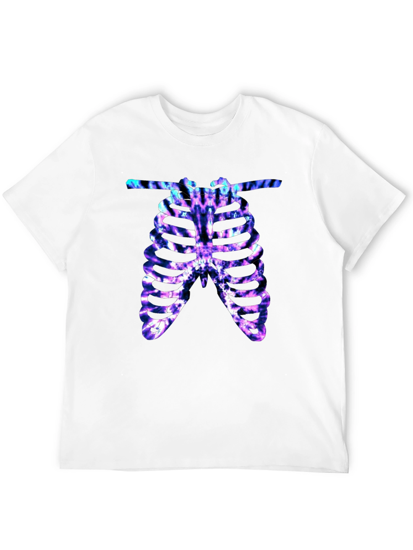 Black Tie Dye Rib Cage Graphic Tee view 12