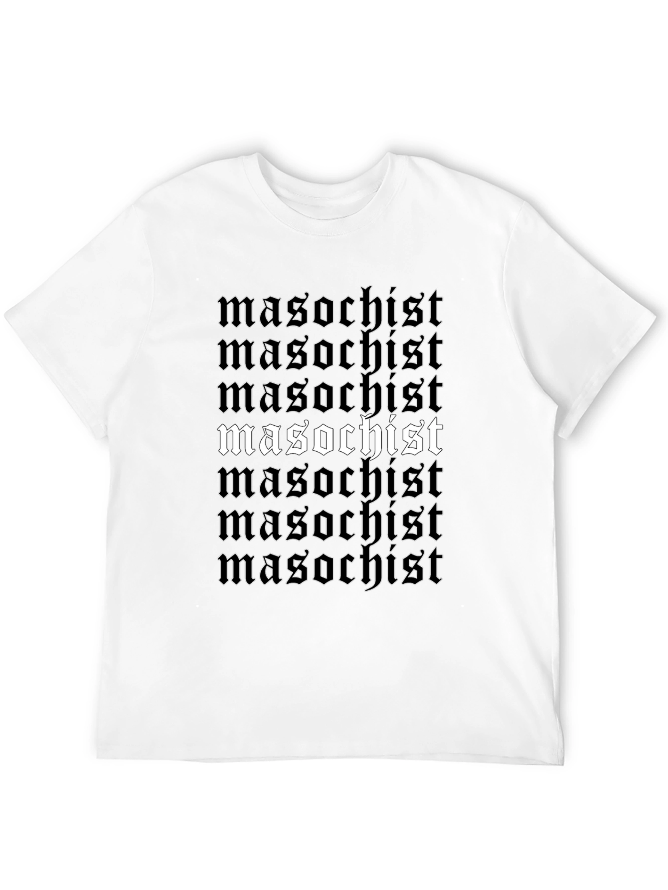 Black Masochist Graphic Tee - Bold Statement Shirt view 12