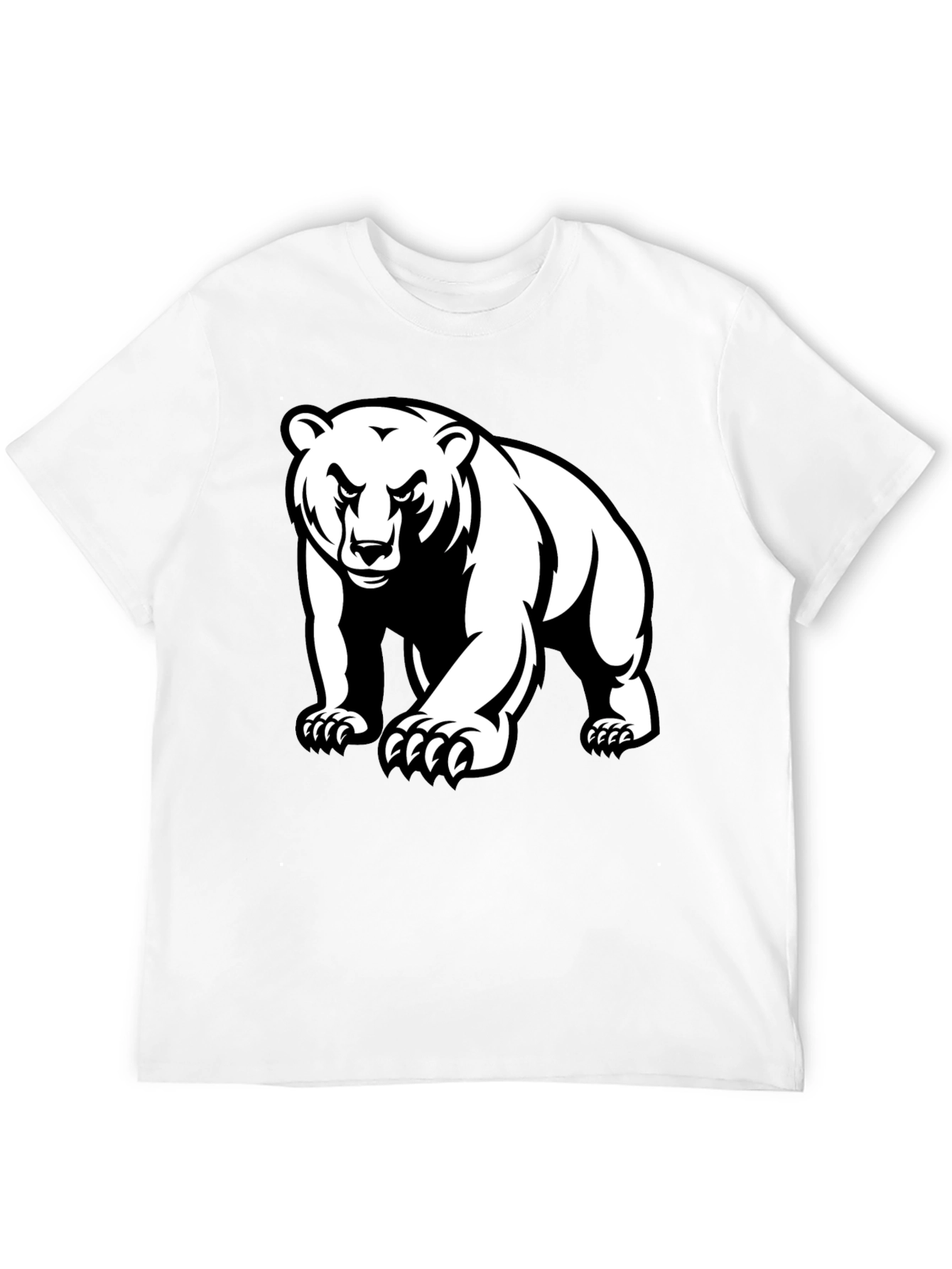 Black Bear Graphic Tee - Black Crew Neck T-Shirt view 12