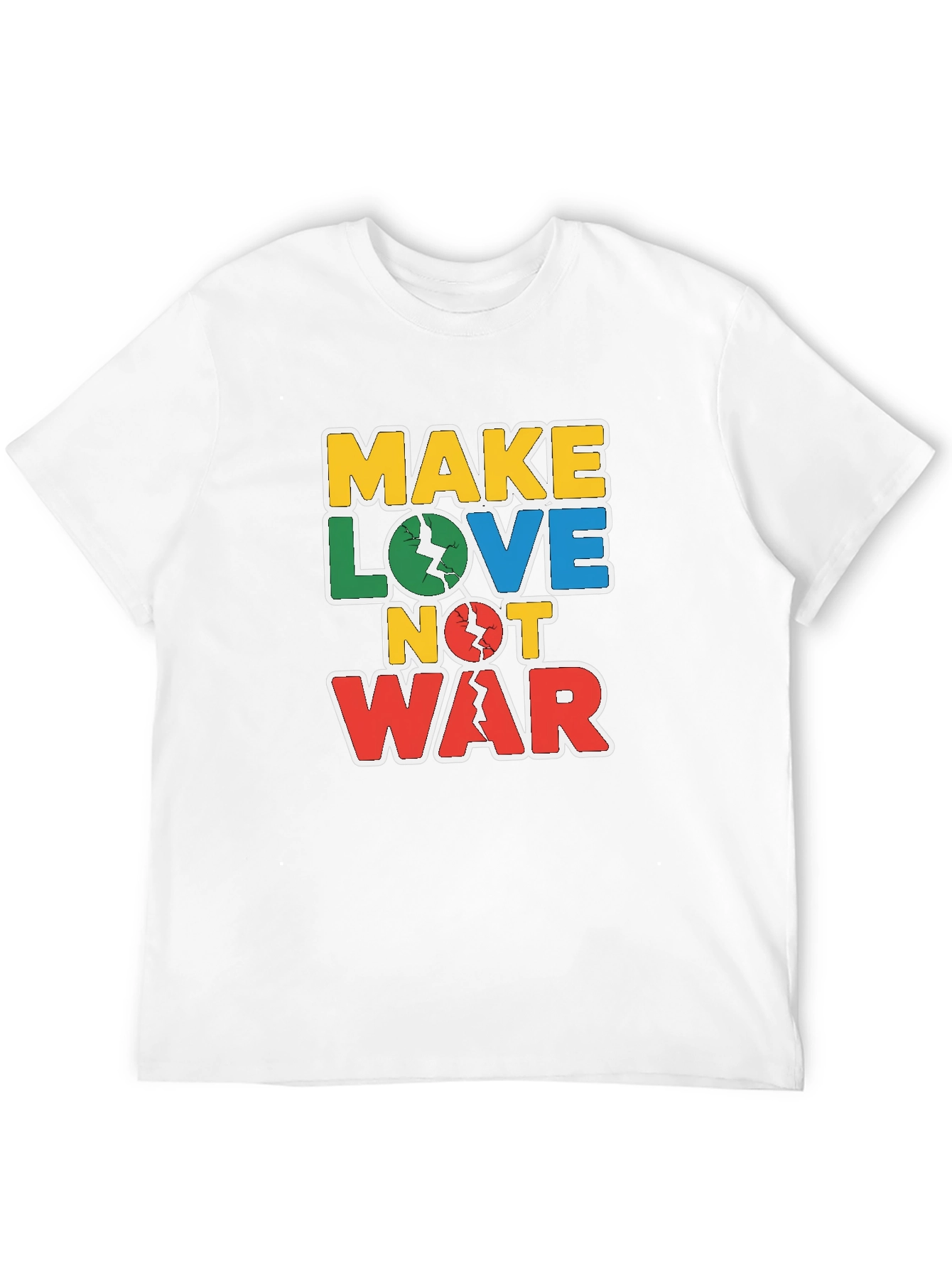 Black Make Love Not War Graphic Tee view 12