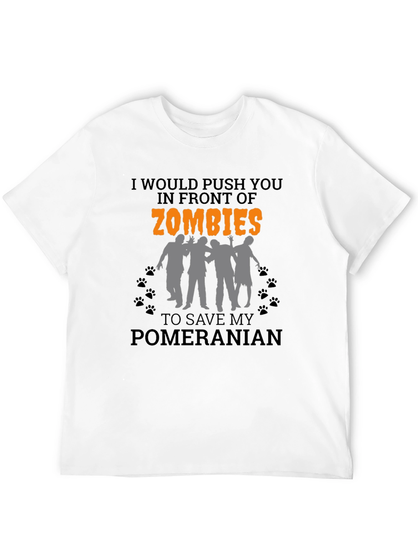 Black Zombie Pomeranian T-Shirt view 12