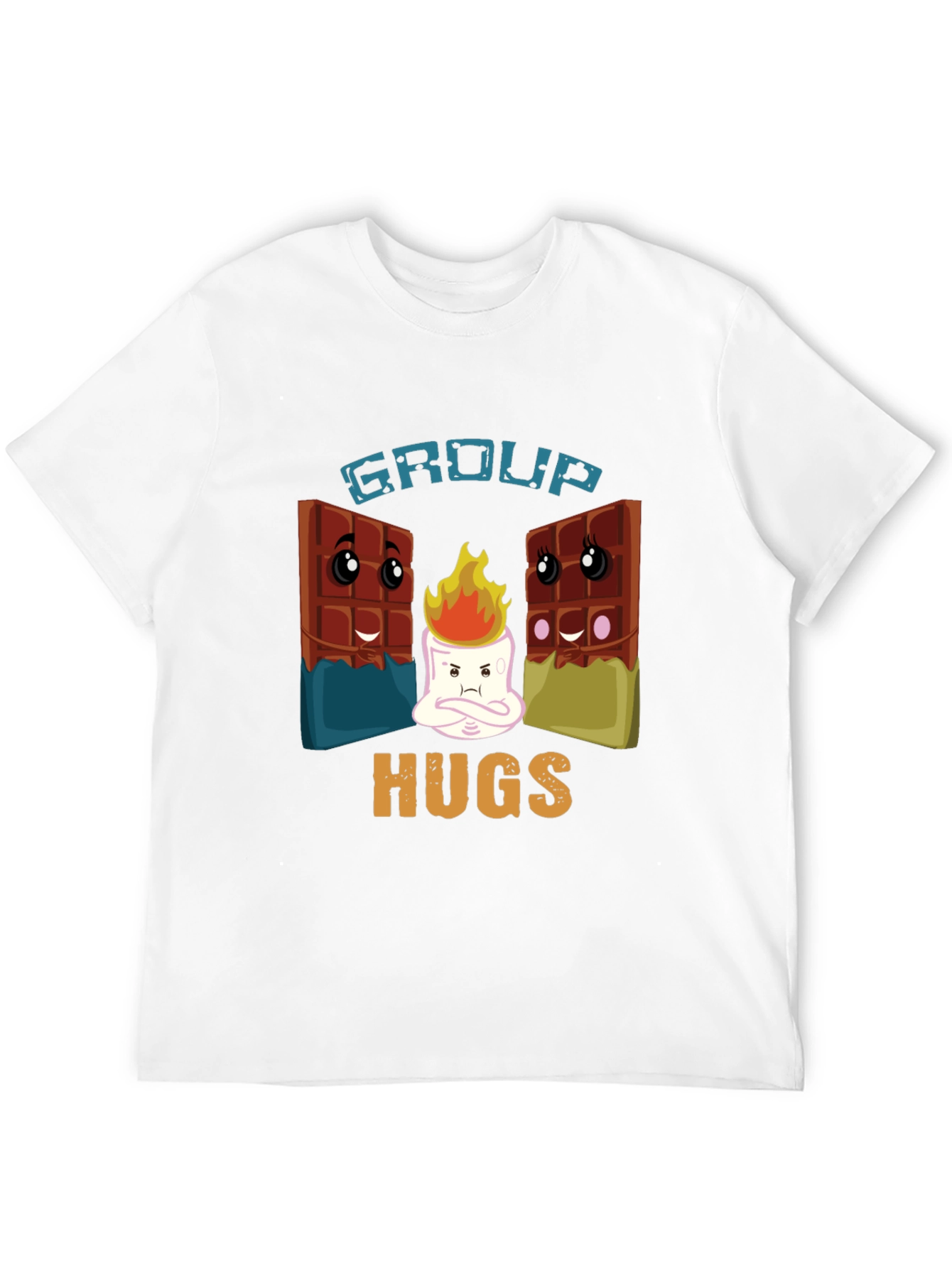 Group Hugs T-Shirt: Marshmallow & Chocolate Fun - 12