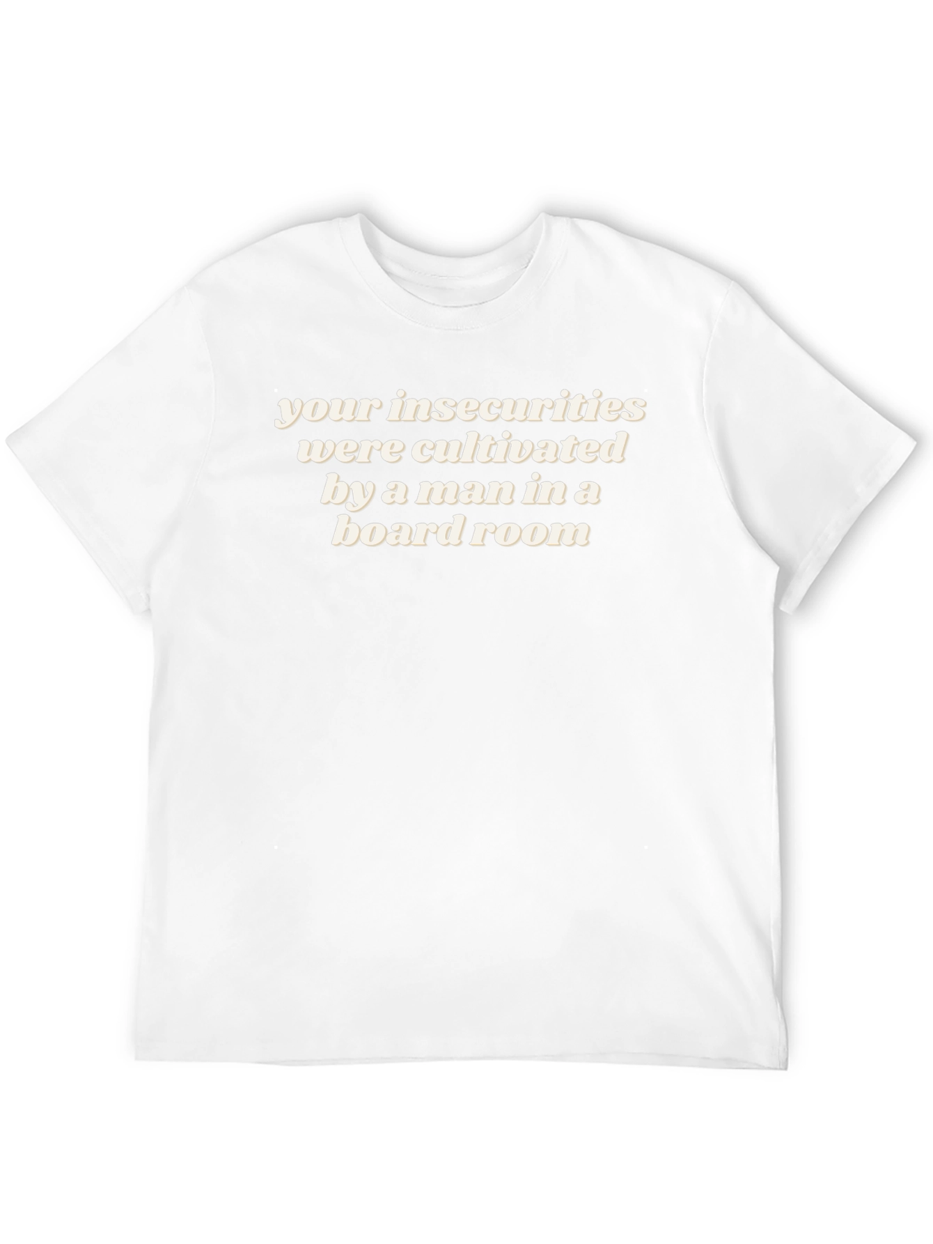 Black Insecurities Cultivated Tee - Mens Slogan T-Shirt view 12