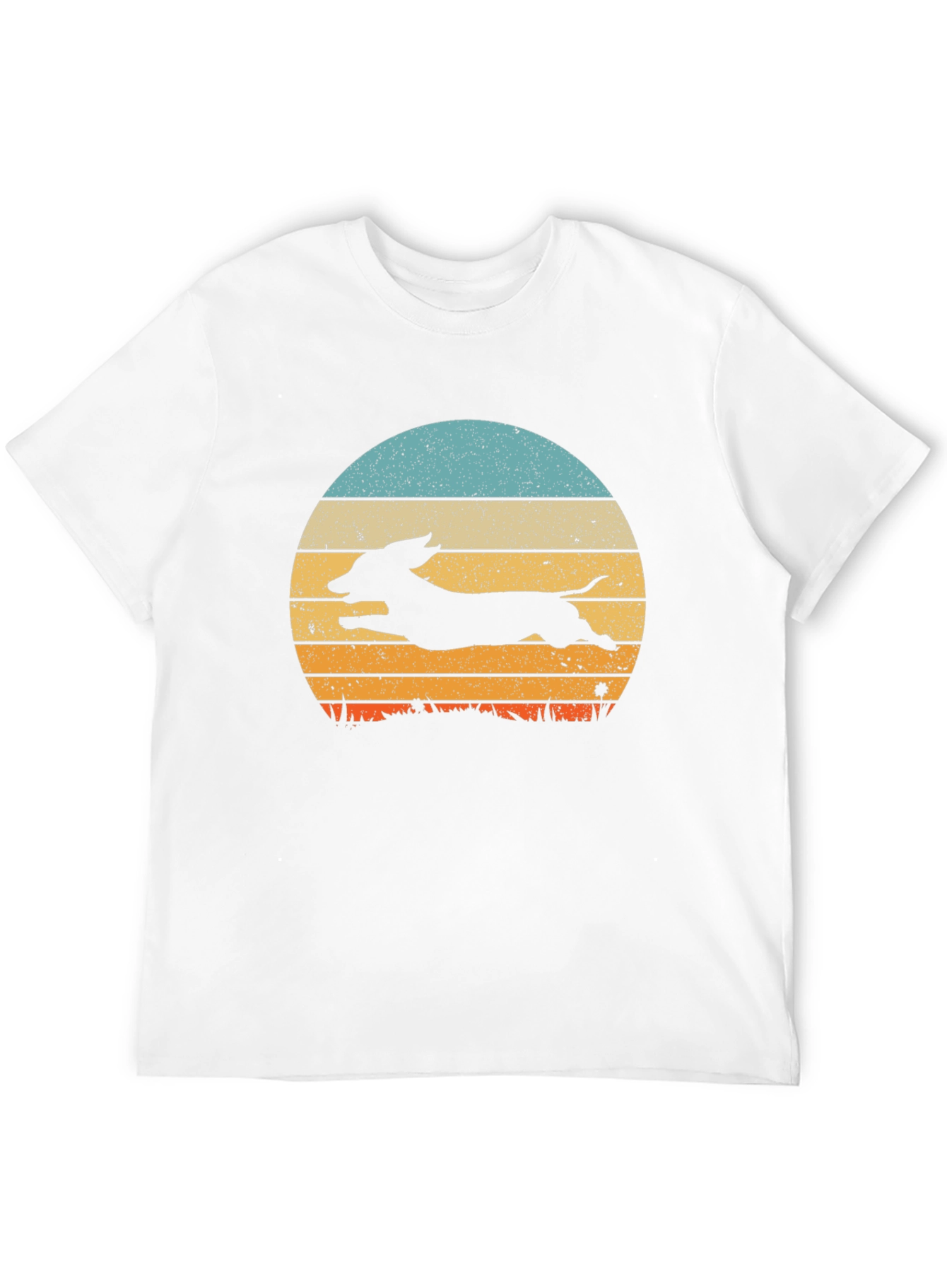 Black Dachshund Sunset Graphic Tee - Black Cotton Blend view 12