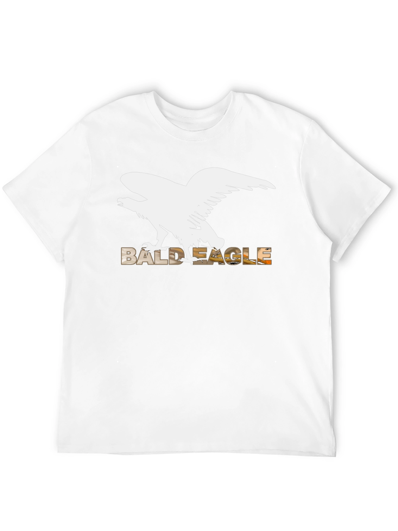 Black Bald Eagle Graphic Tee - Black Cotton Blend view 12
