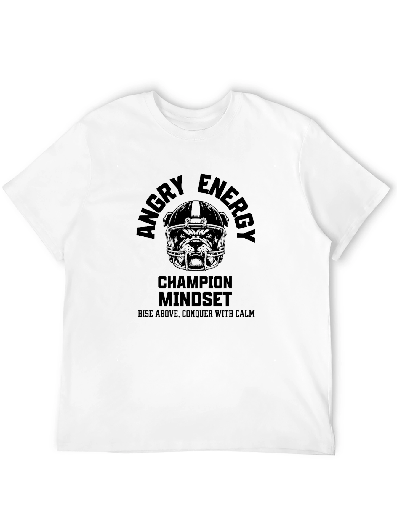 Black Angry Energy Champion Mindset Graphic Tee view 12