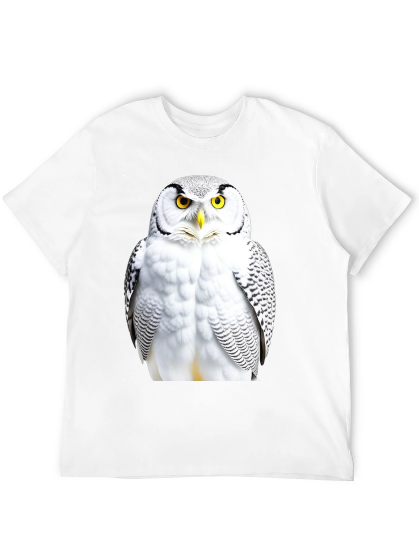 Black Snowy Owl Graphic Black T-Shirt view 12
