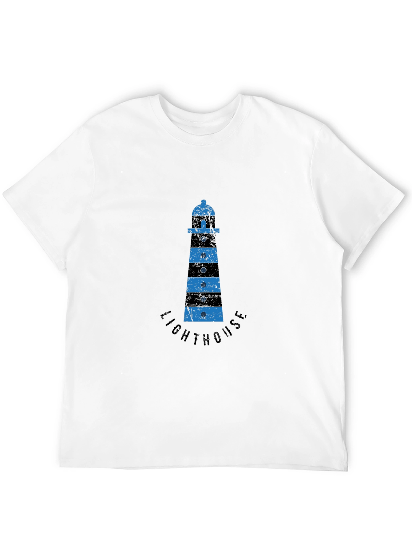 Black Lighthouse Graphic Print T-Shirt view 12