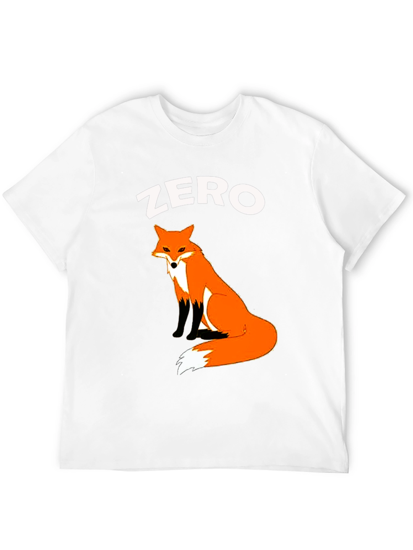 Black Zero Fox Given T-Shirt - Cute Animal Graphic Tee view 12