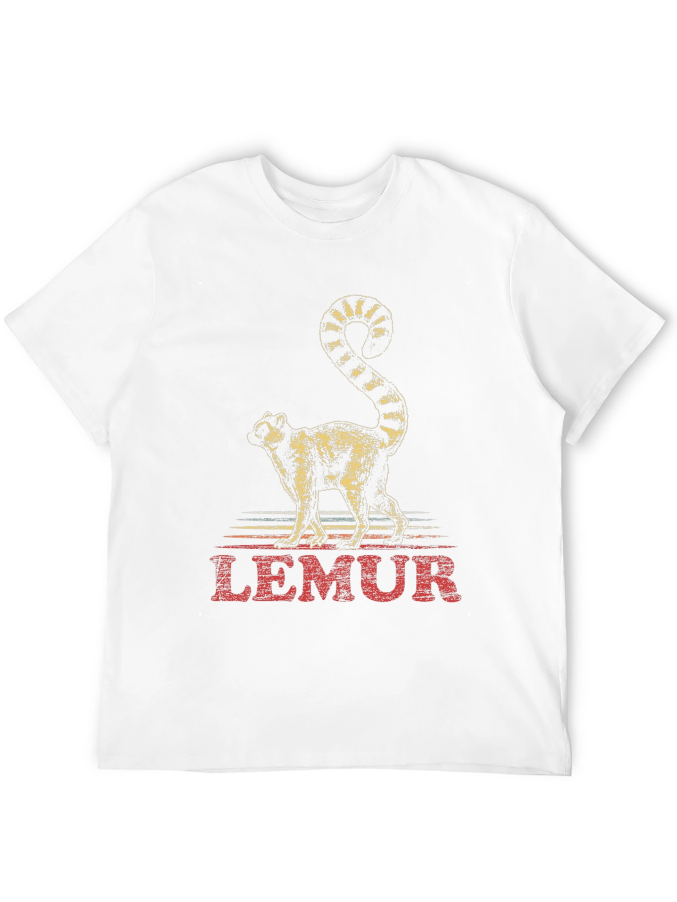 Black Lemur Graphic Print Crew Neck T-Shirt view 12