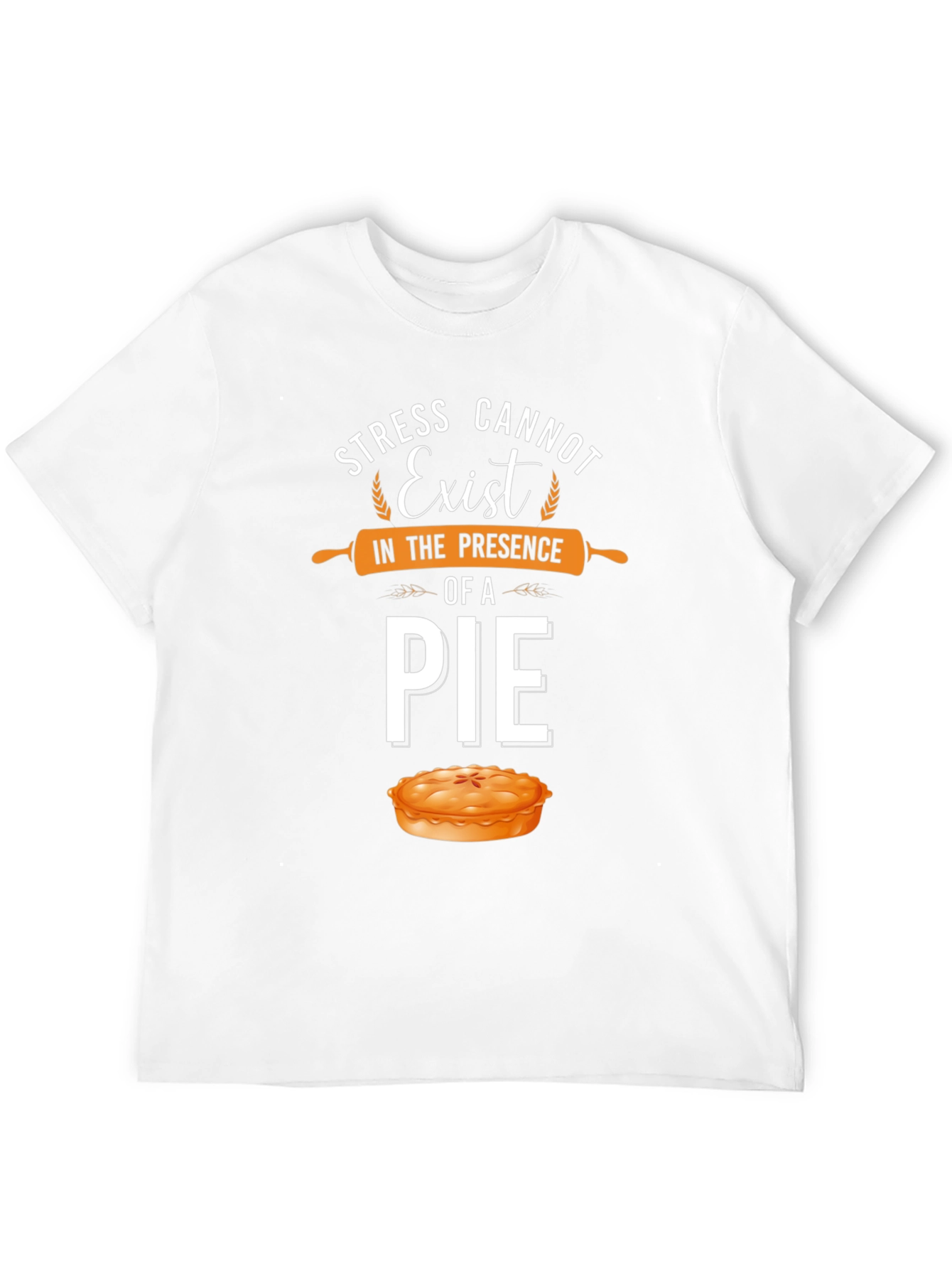 Black Stress Cannot Exist Pie T-Shirt - Foodie Tee view 12