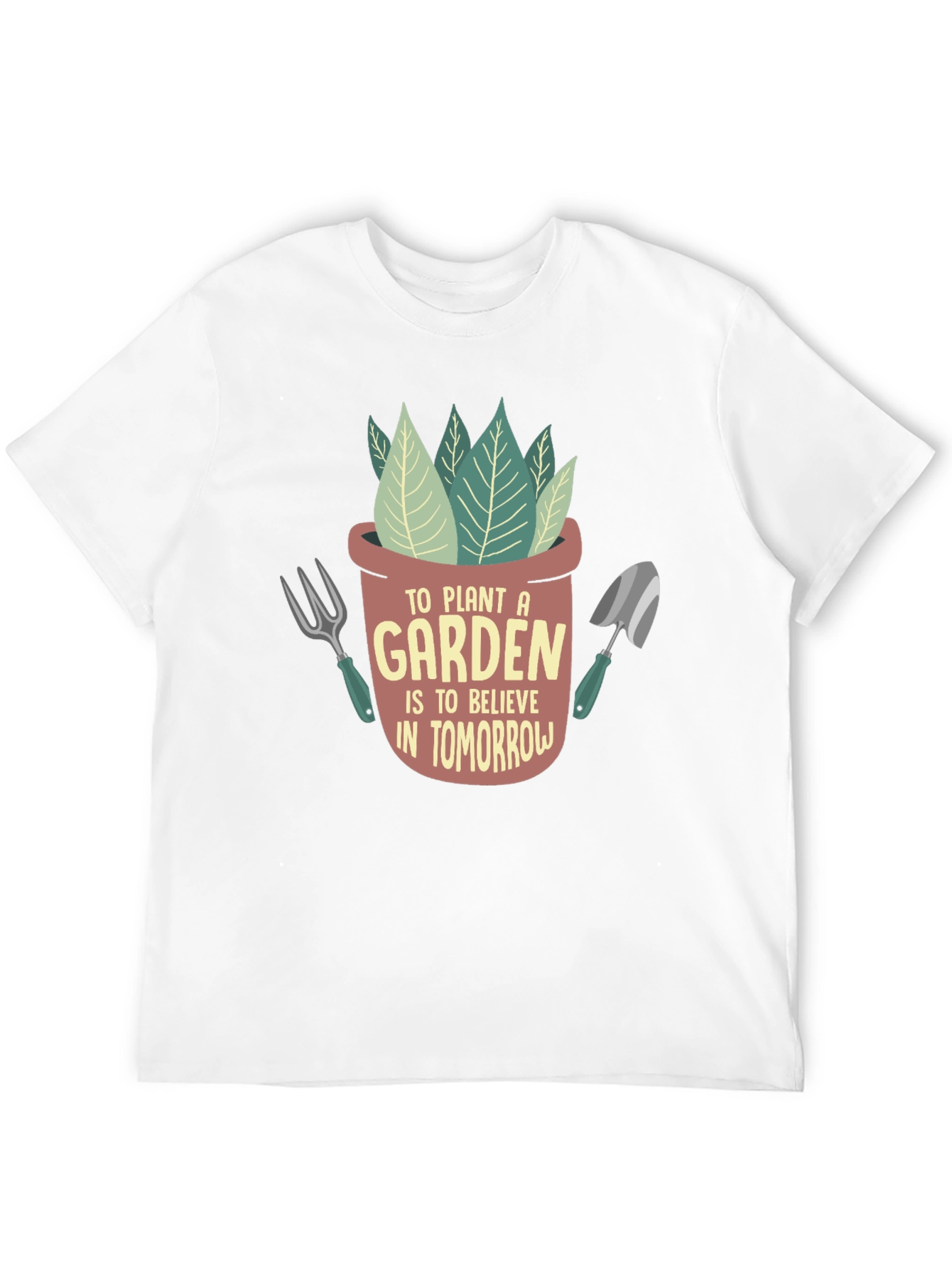 Black Plant a Garden Believe in Tomorrow Graphic T-Shirt view 12