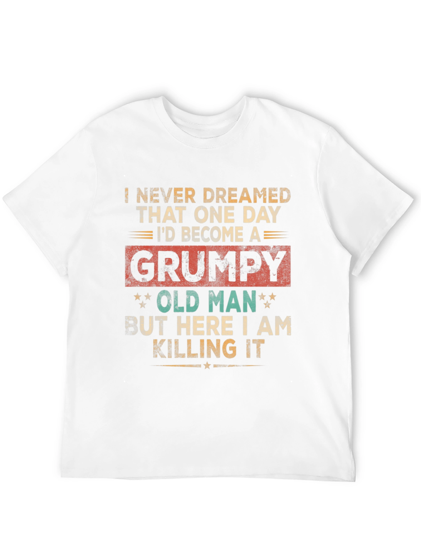 Black Grumpy Old Man T-Shirt - Novelty Gift for Grandpas view 12