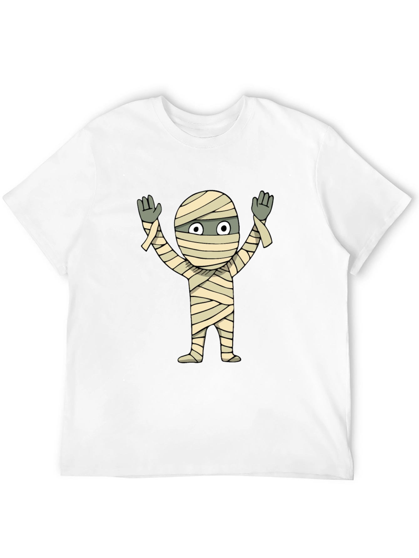 Black Mummy Graphic Tee - Halloween Black T-Shirt view 12