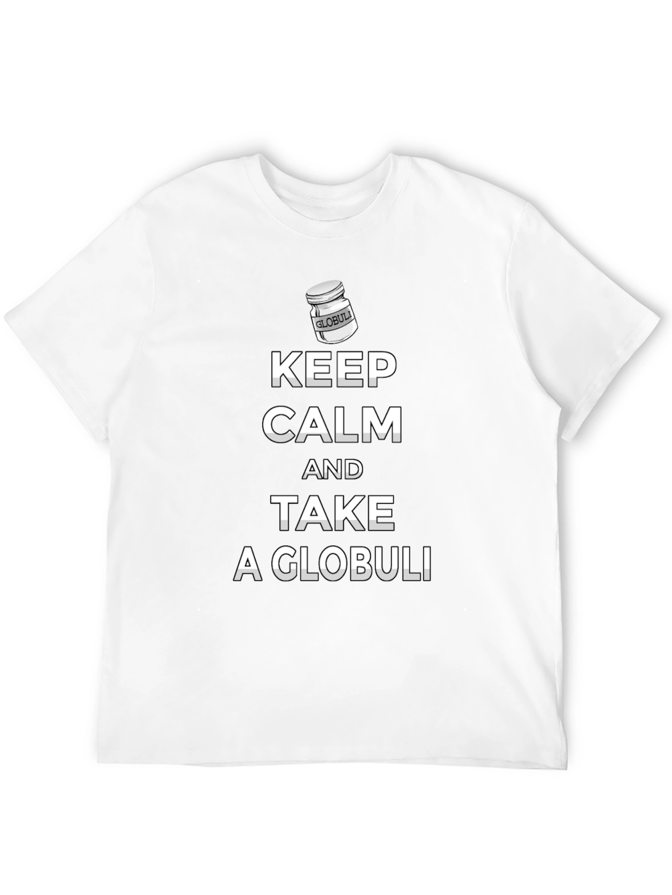 Black Keep Calm & Take A Globuli Black T-Shirt view 12