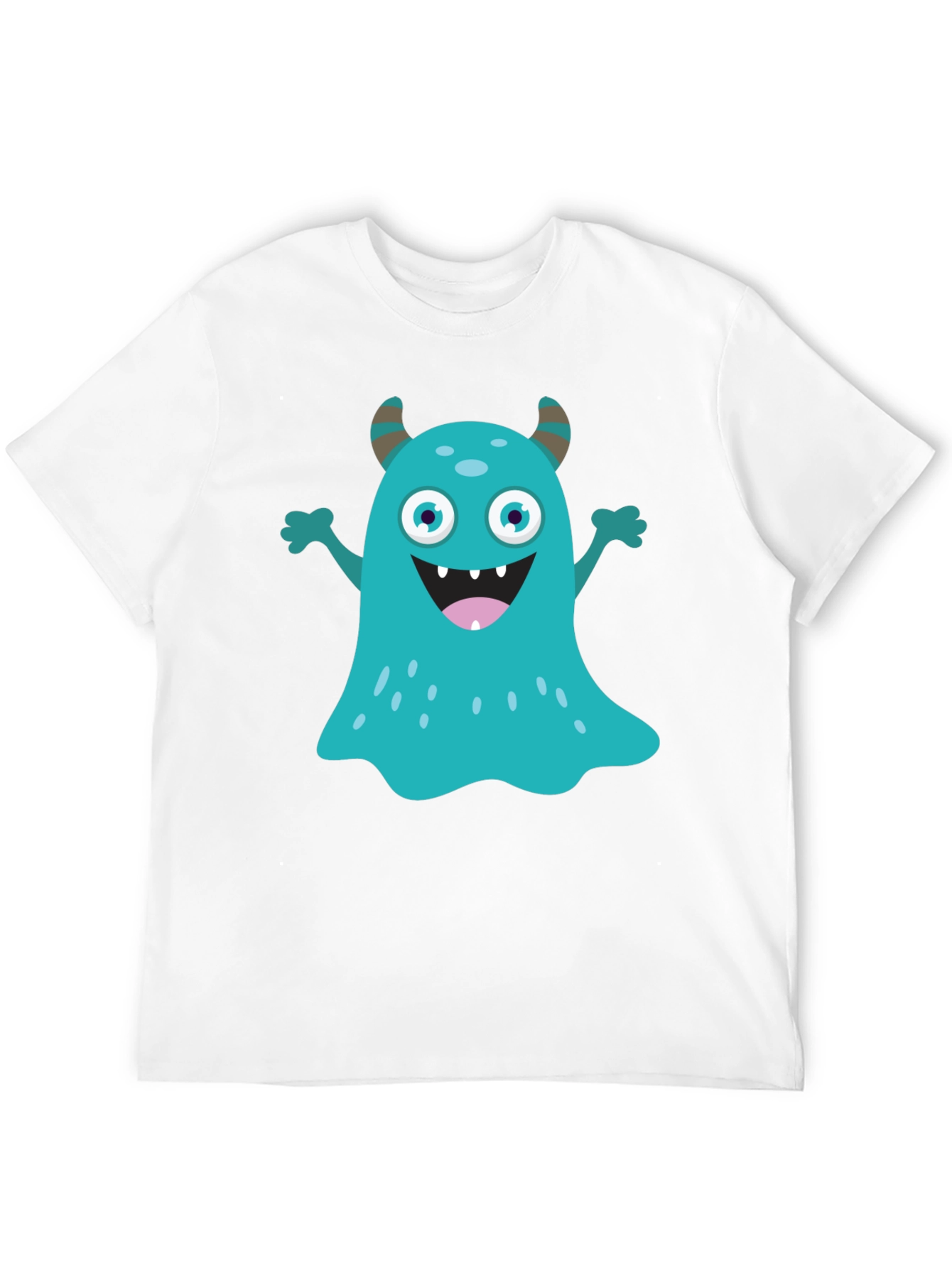 Black Fun Monster Graphic Tee - Black Cotton T-Shirt view 12