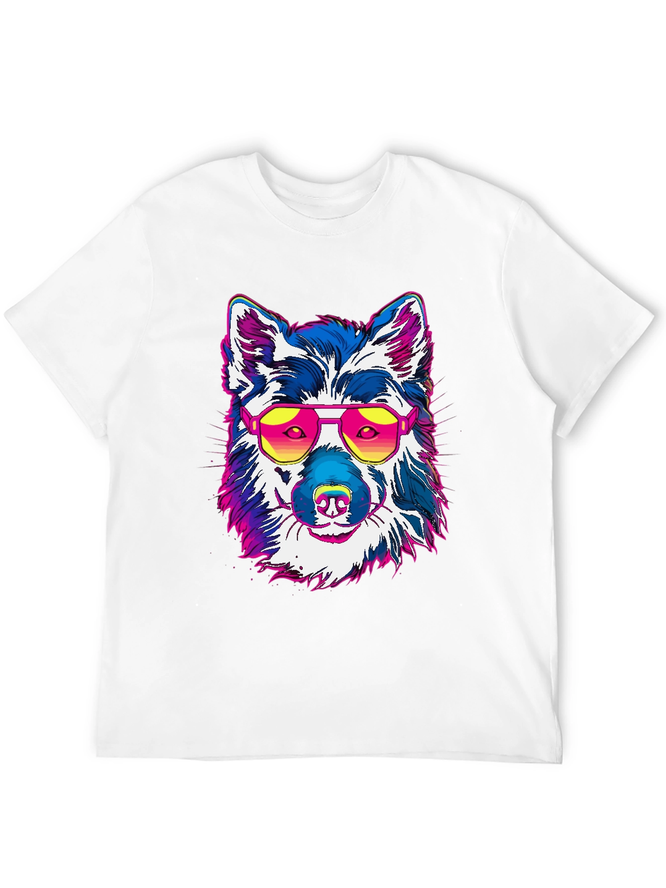 Black Cool Dog Graphic Tee - Retro Style view 12