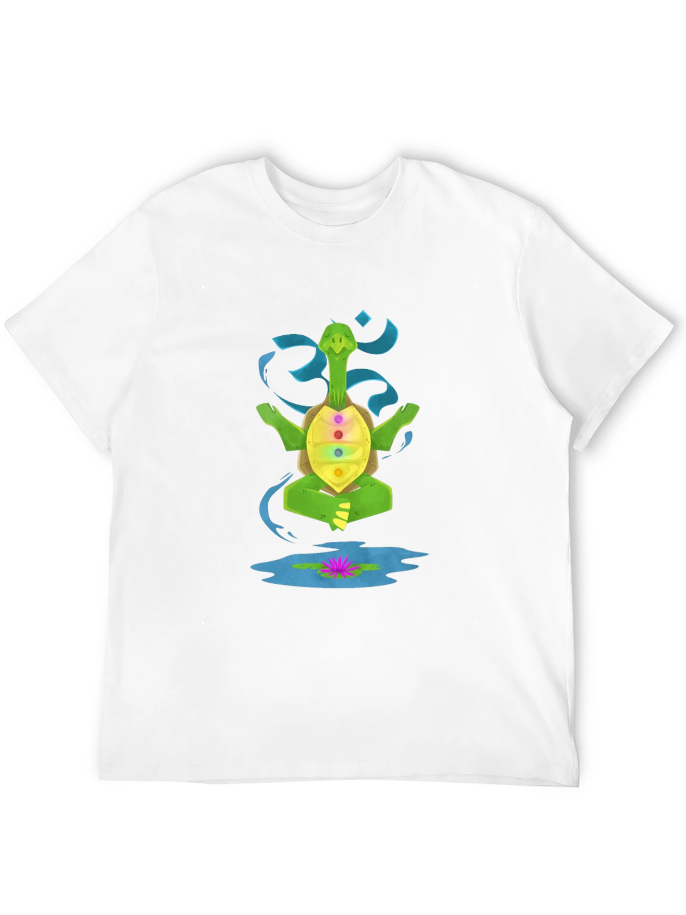 Black Meditating Turtle T-Shirt view 12