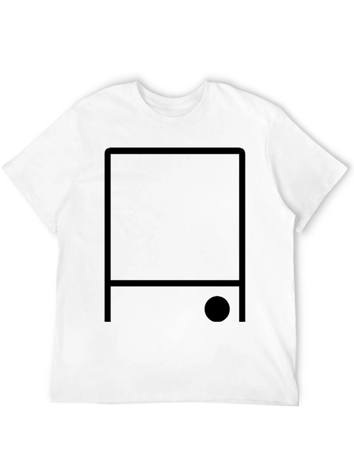 Black Minimalist Black Square T-Shirt - Modern Graphic Tee view 12