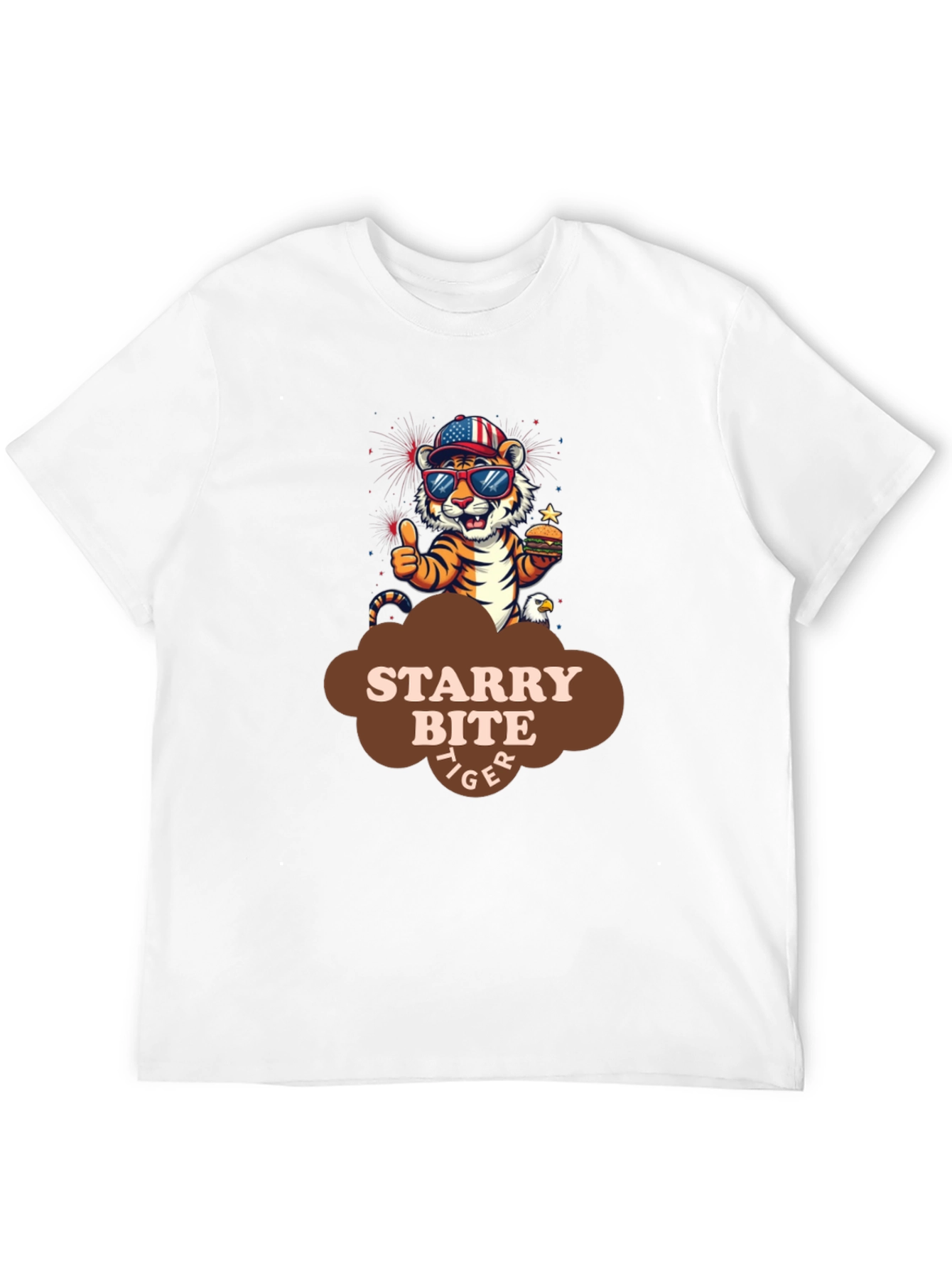 Black Starry Bite Tiger Graphic Tee - Stylish Comfort view 12