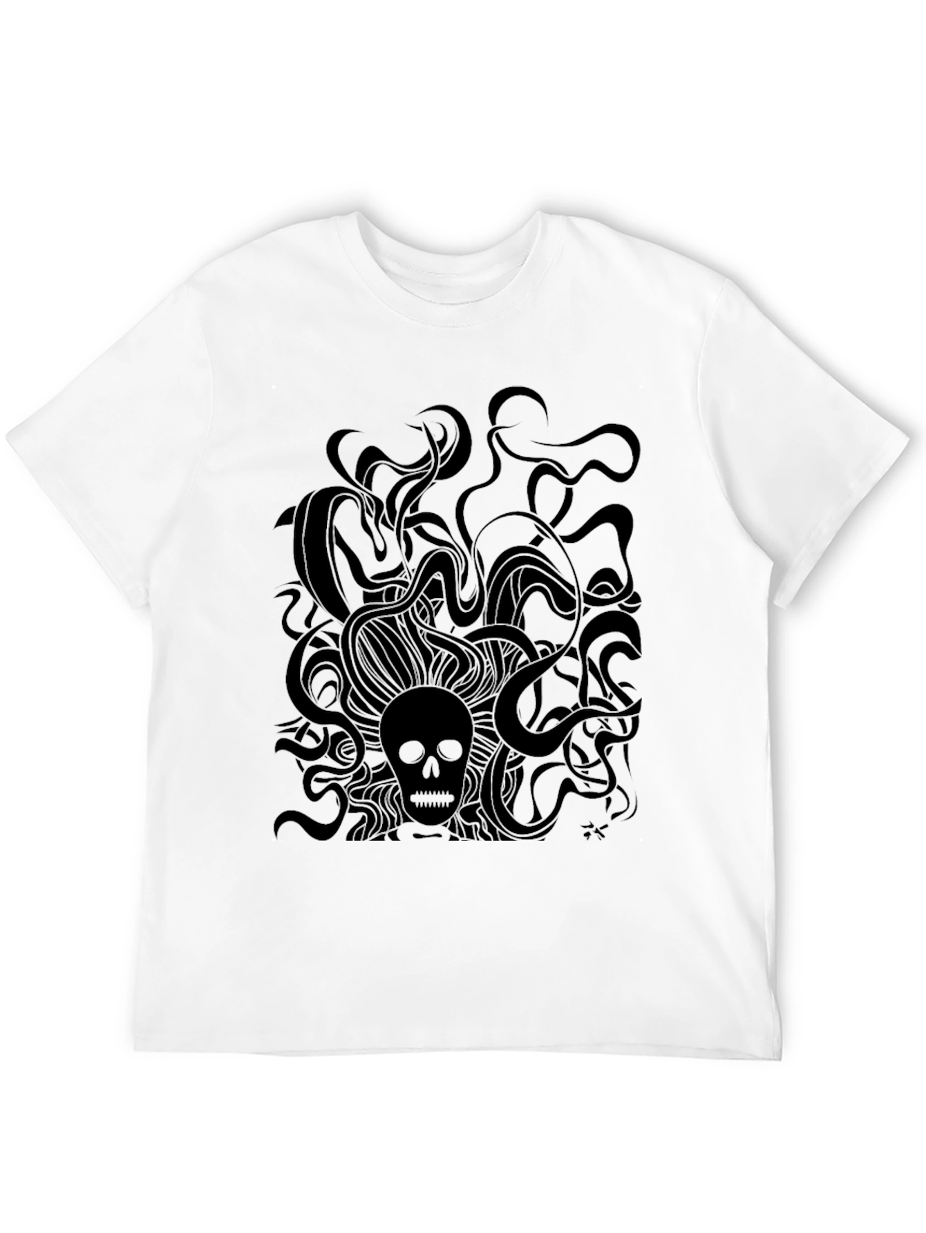 Black Dark Skull Graphic Tee - Premium Cotton Comfort view 12