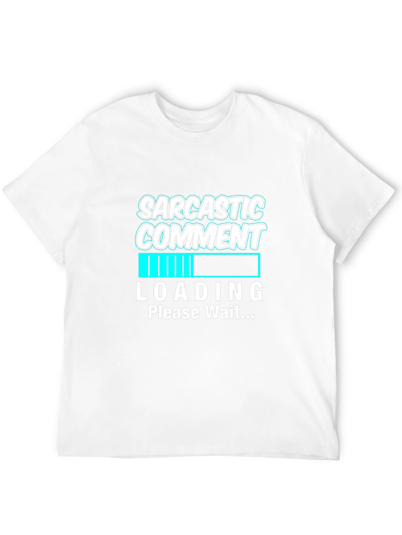 Black Sarcastic Comment Loading Graphic Tee - Black view 12