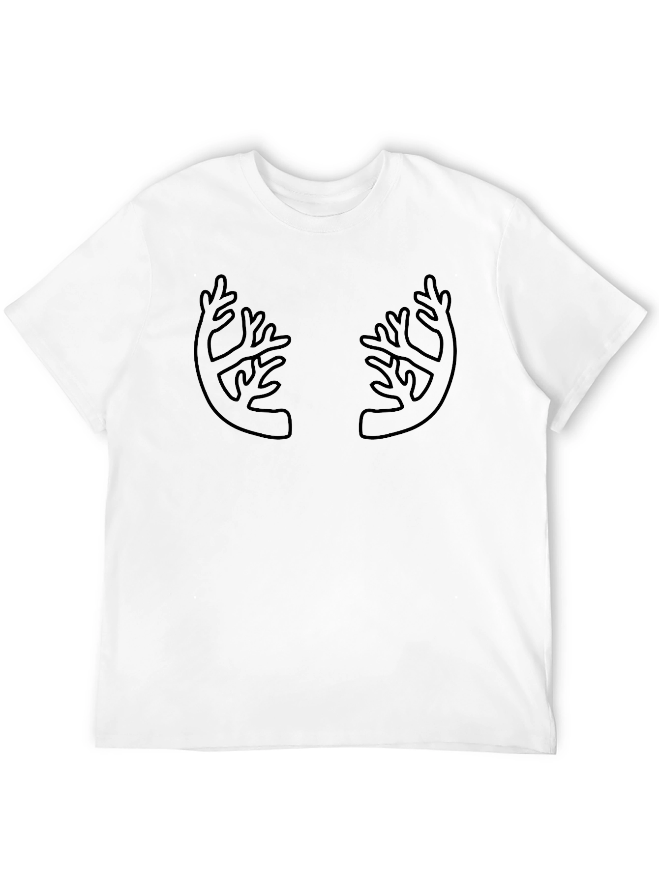 Black Antler Graphic Black T-Shirt view 12