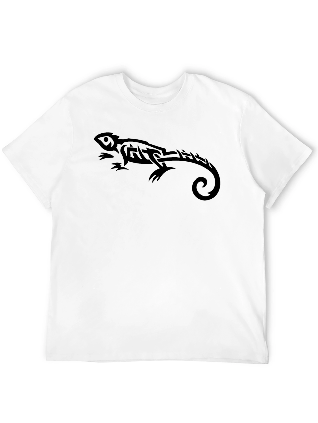 Black Lizard Graphic Tee - Men's Short Sleeve Black T-Shirt view 12