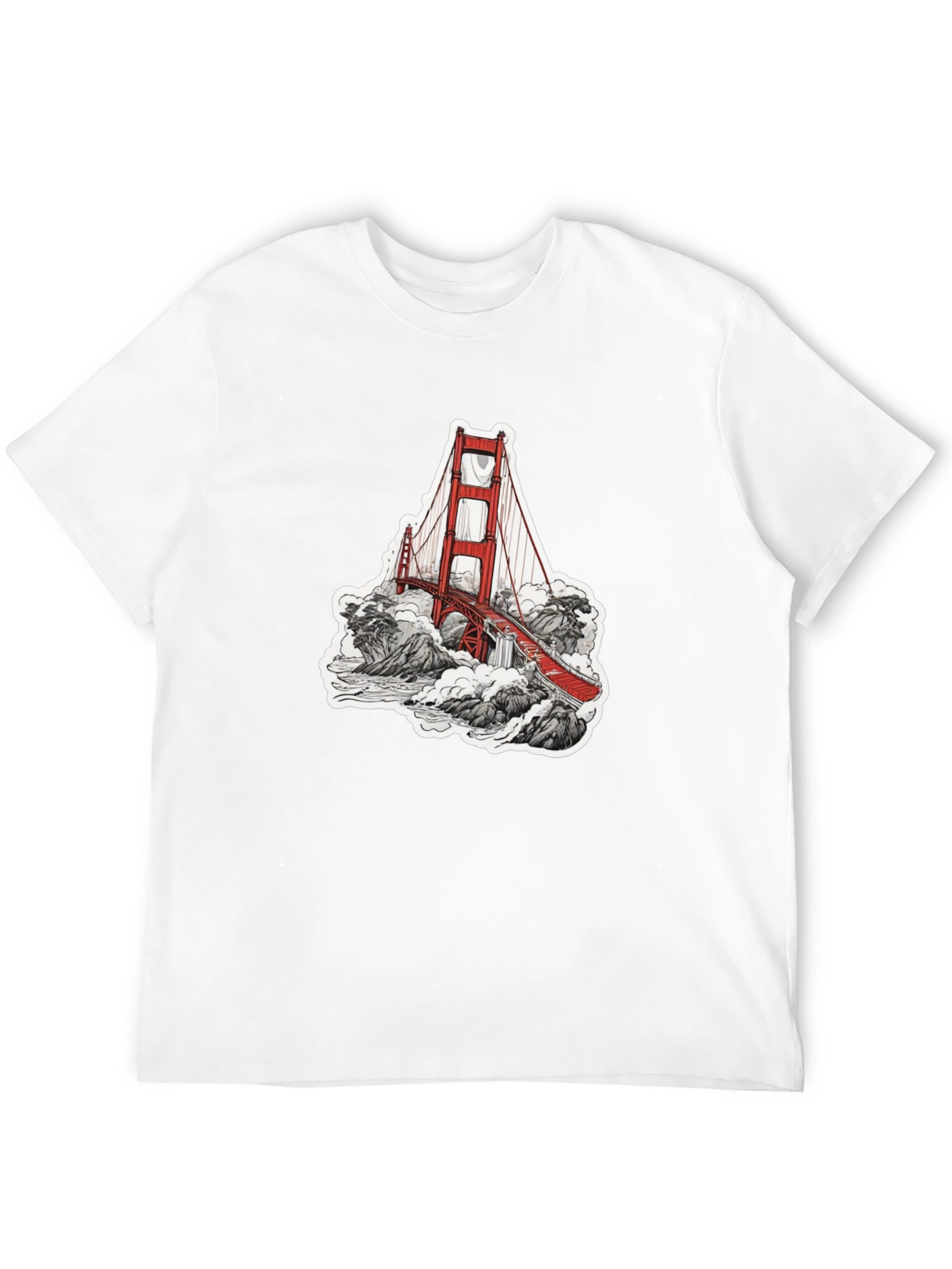 Black Golden Gate Bridge Graphic Tee - Black view 12