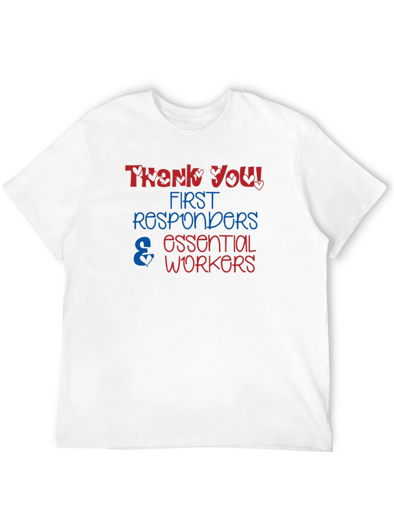 Black Thank You Essential Workers Graphic T-Shirt view 12