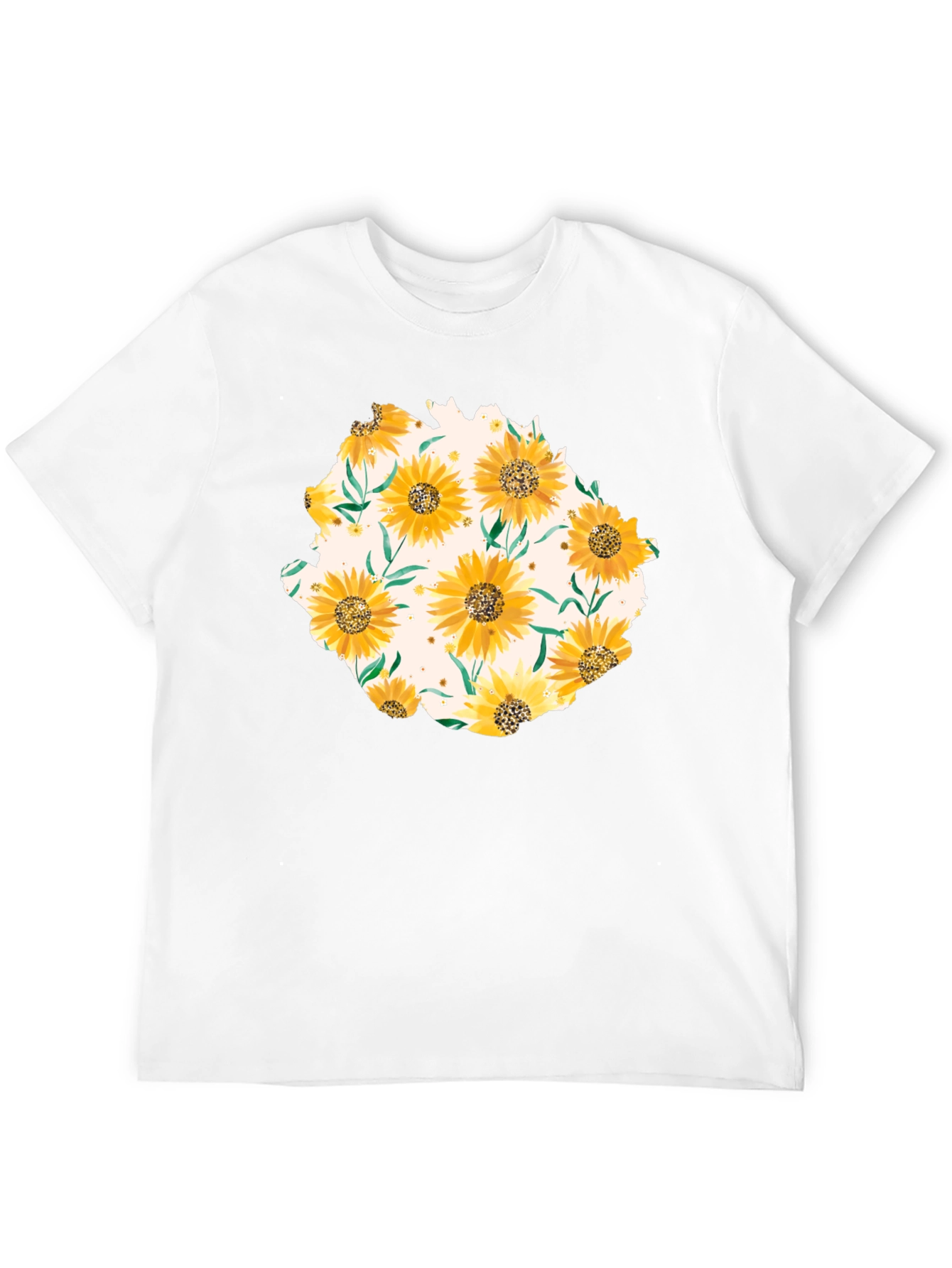 Black Sunflower Graphic Print Black T-Shirt view 12