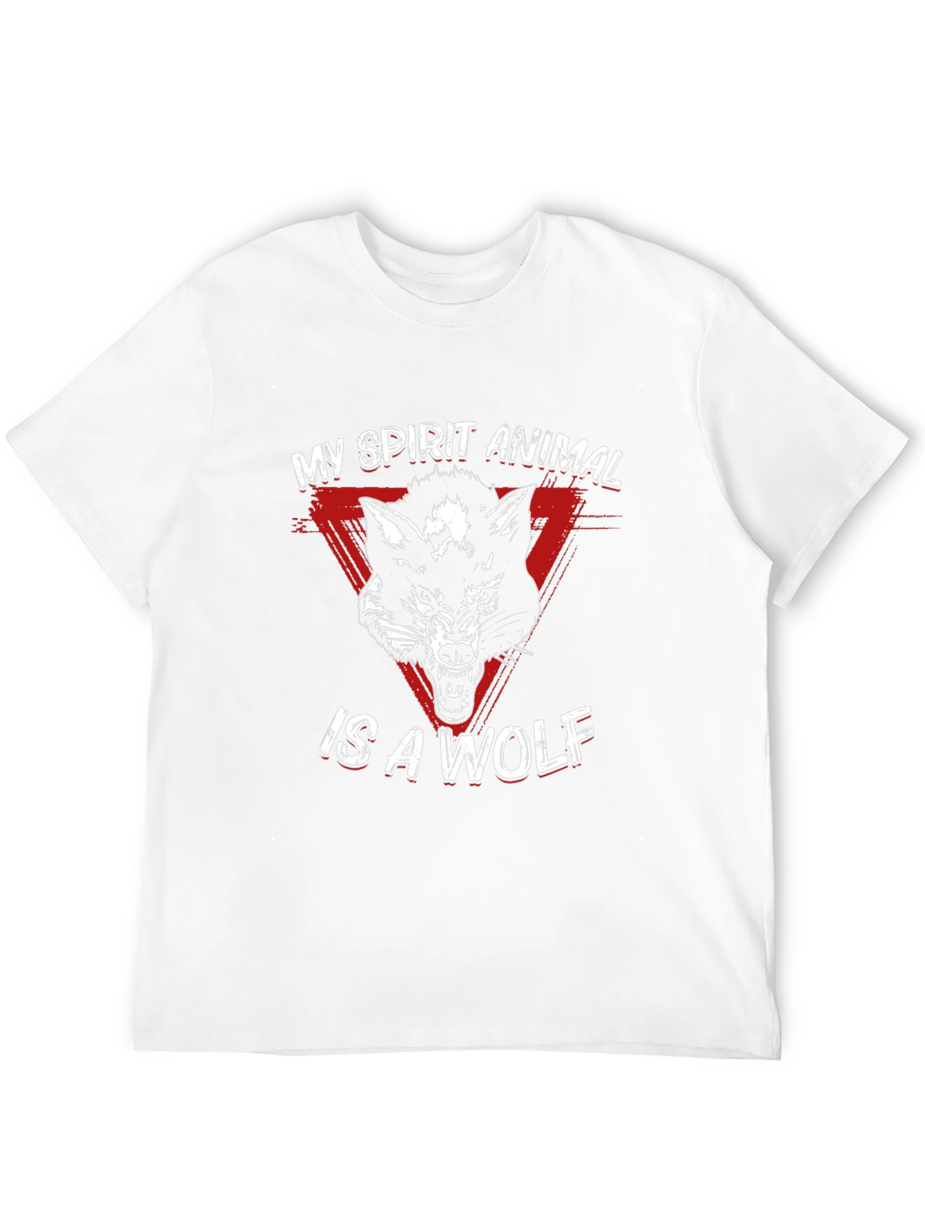 Black My Spirit Animal is a Wolf Graphic Tee - Black view 12