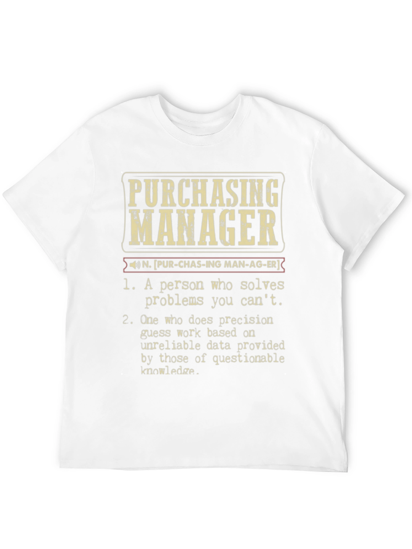Black Purchasing Manager Definition T-Shirt view 12