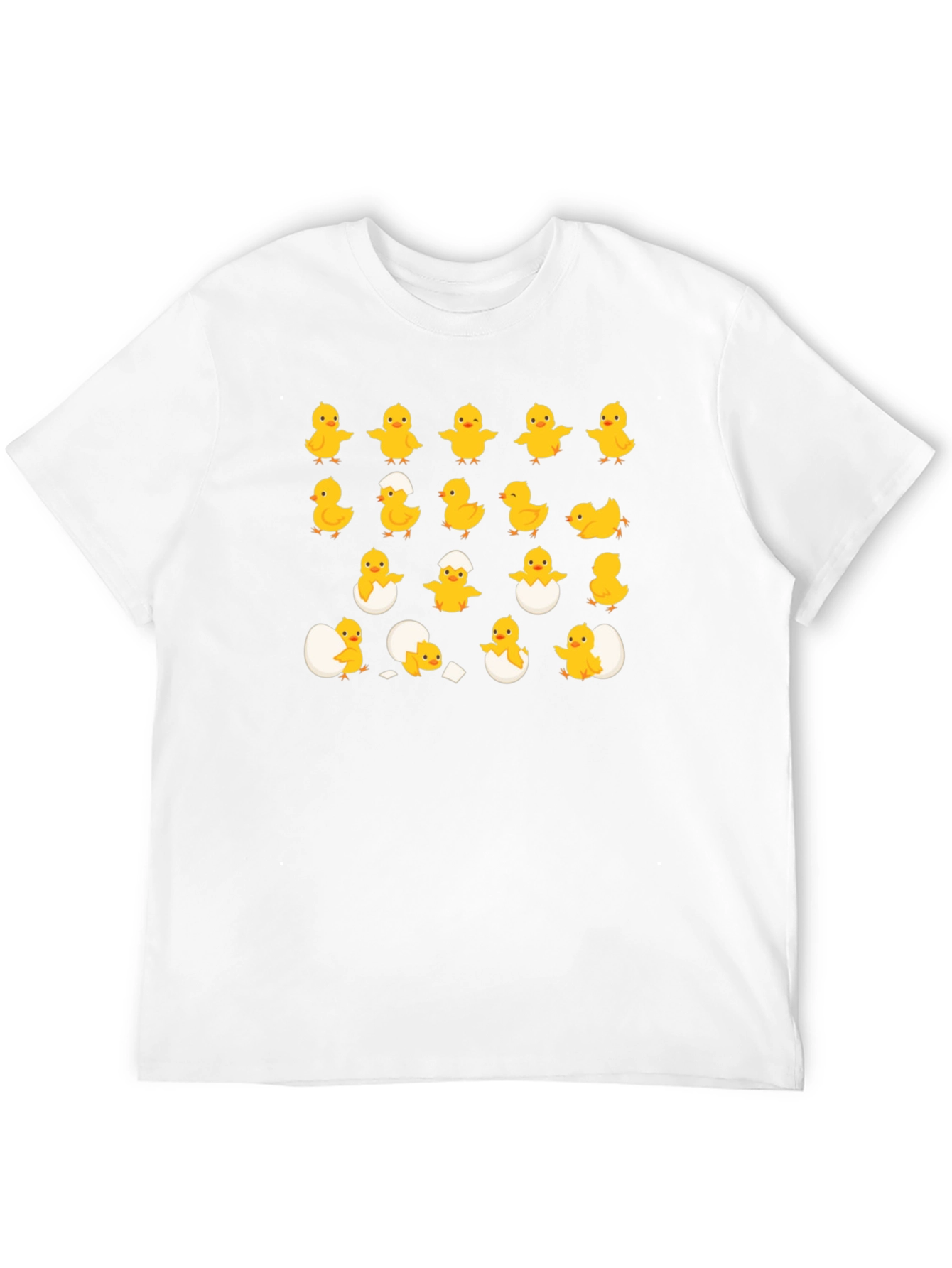 Black Cute Chick Hatching Black T-Shirt view 12