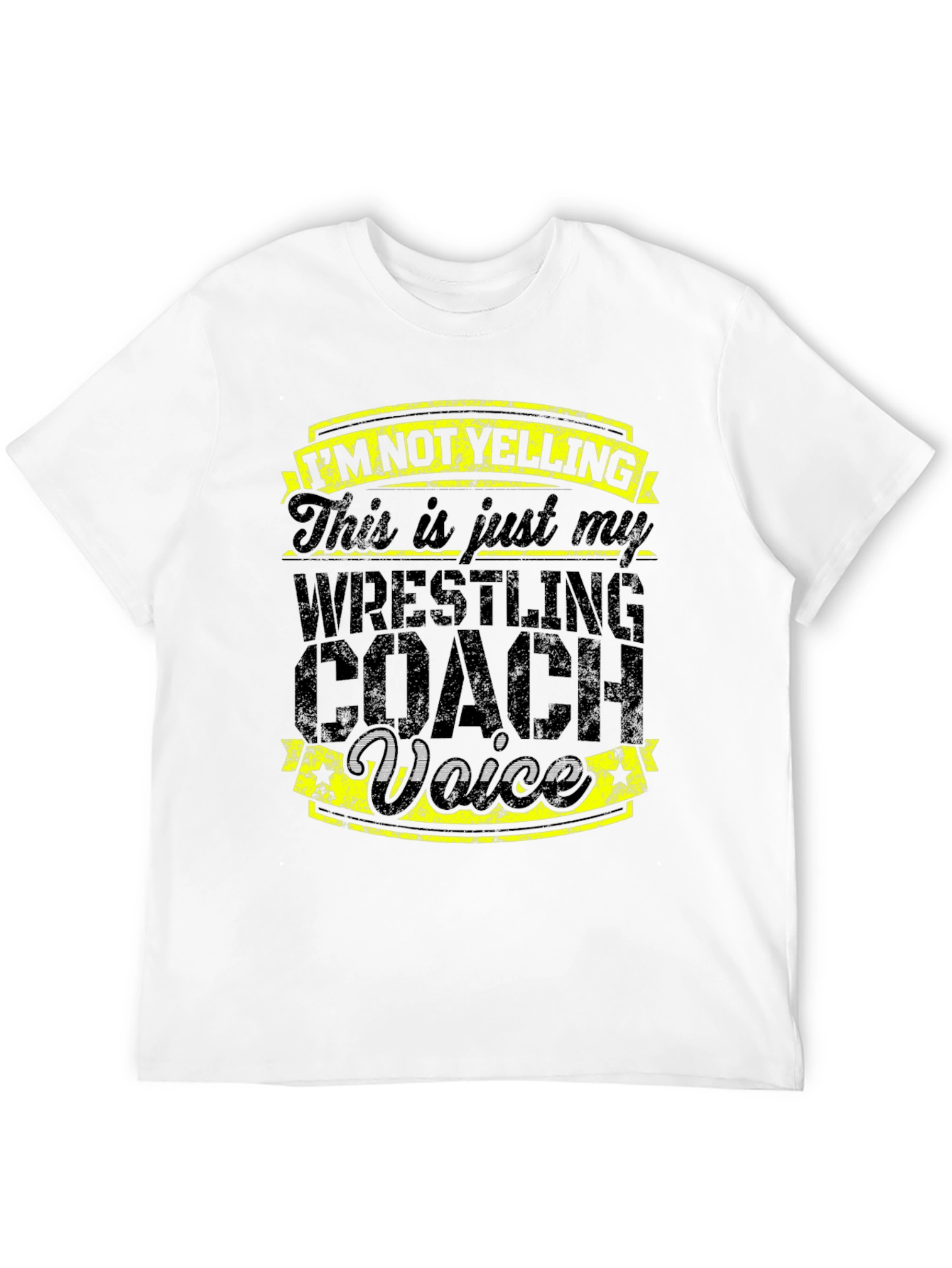 Black Wrestling Coach Voice Graphic Tee - Funny Gift for Wrestlers view 12