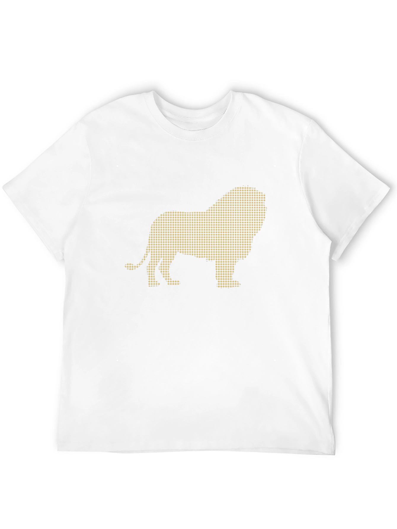 Black Lion Dot Art Graphic Black T-Shirt view 12