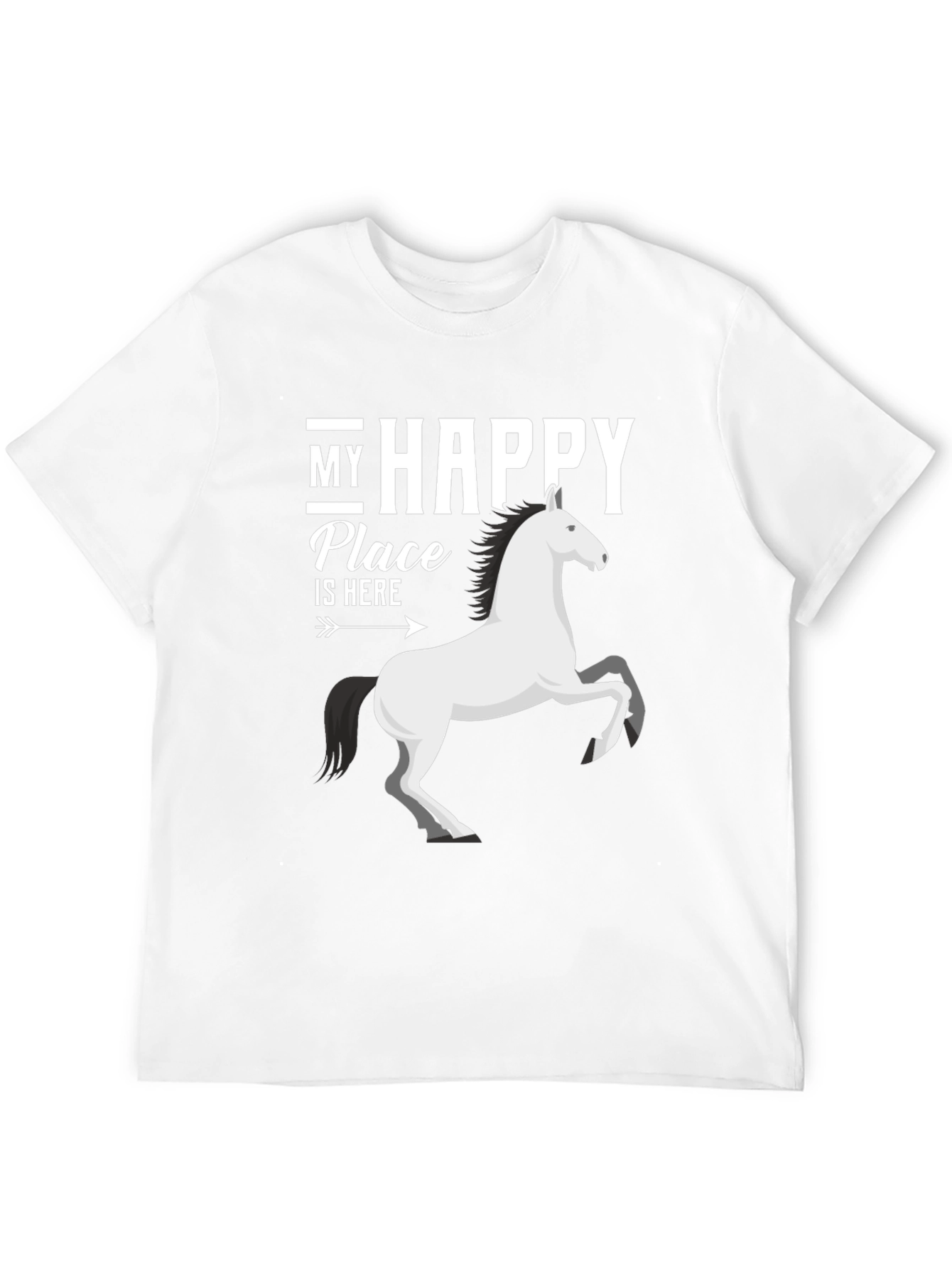 Black Happy Place Horse T-Shirt view 12