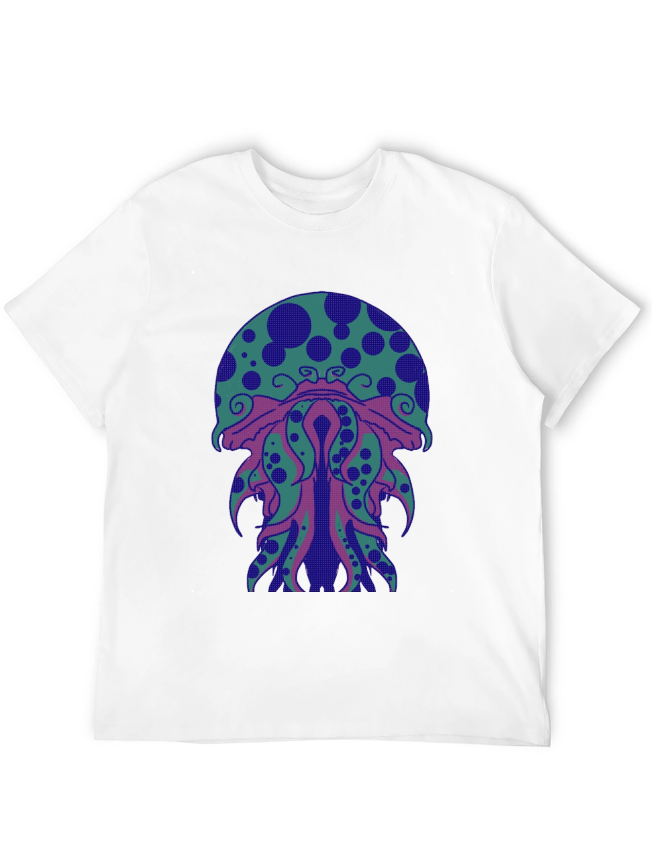 Black Psychedelic Jellyfish Graphic Tee - Black Cotton view 12