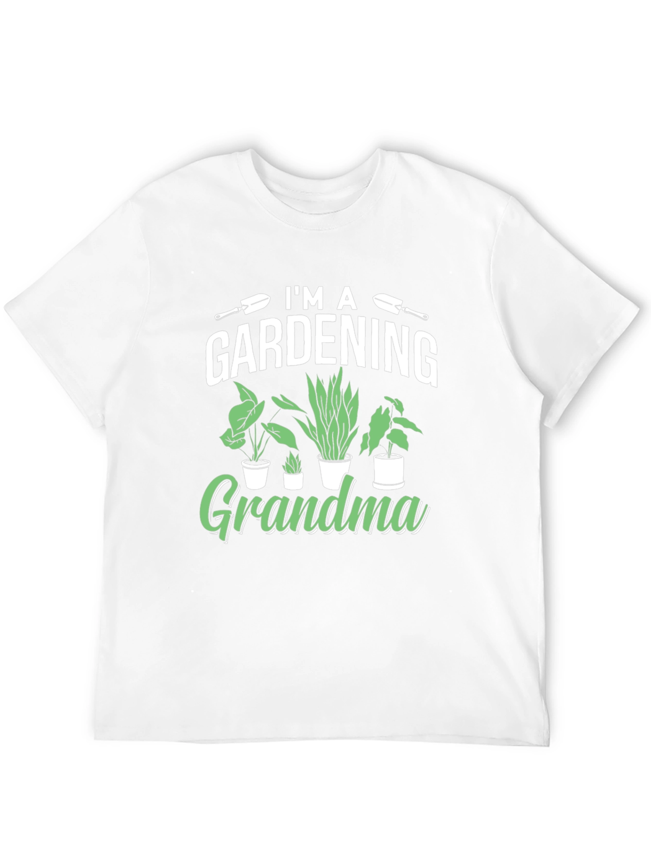 Black Gardening Grandma T-Shirt - Black Cotton Tee view 12