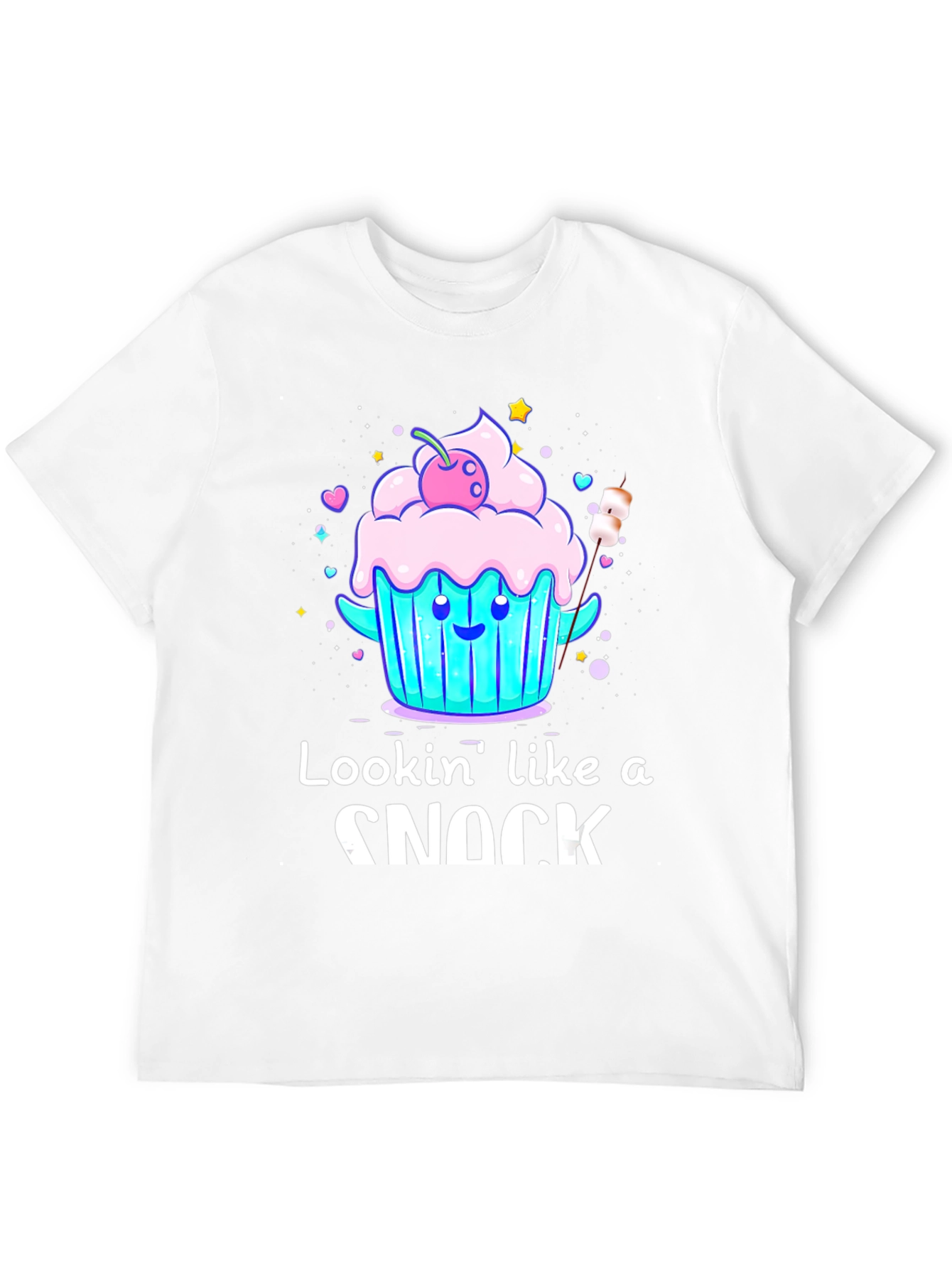 Black Lookin' Like A Snack T-Shirt - Cute Cupcake Design view 12