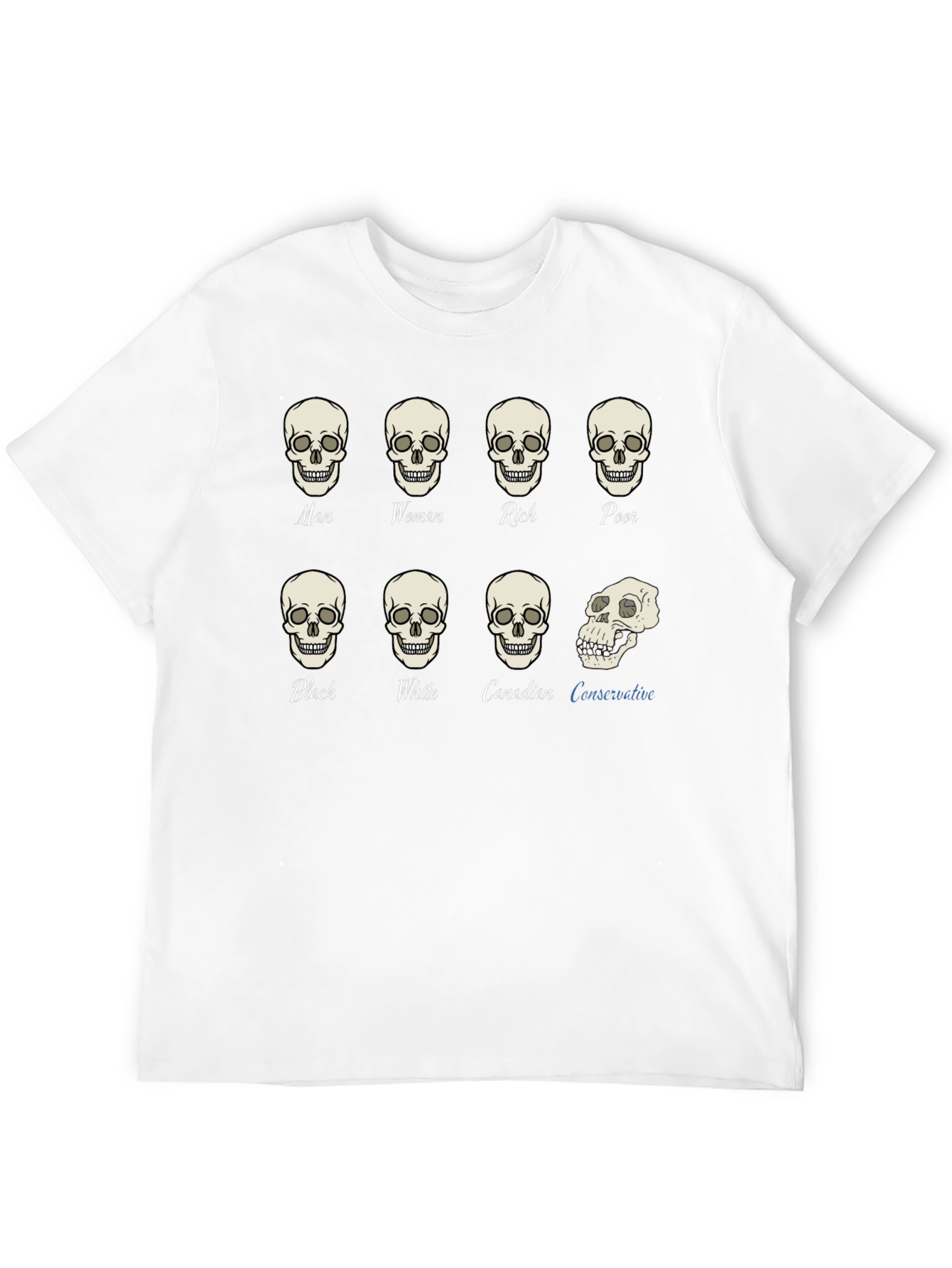 Black Equality T-Shirt: All Skulls Look the Same view 12